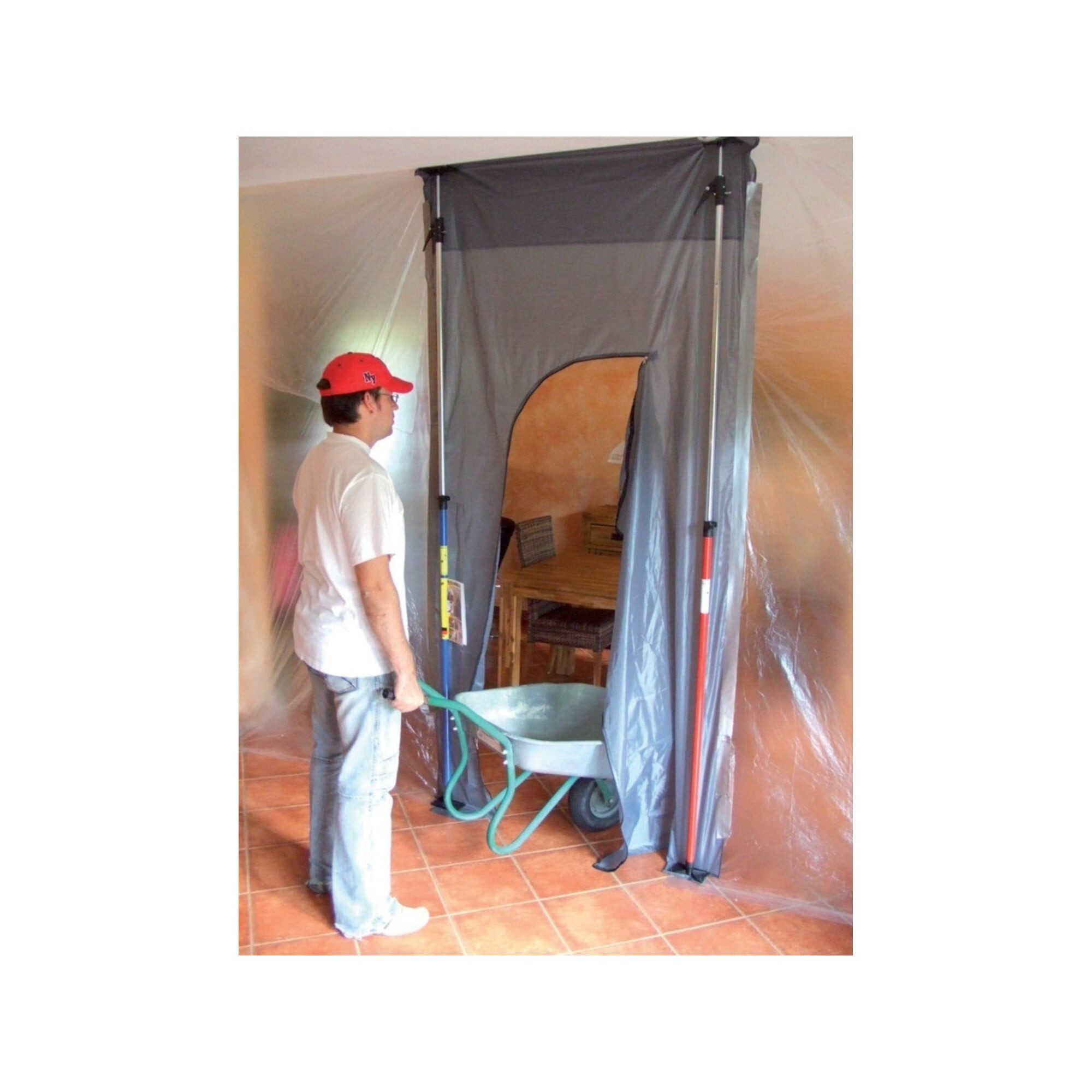 GLÜCK Zubehör-Set Staubschutztür / -wand 310x130cm Klettverschl.