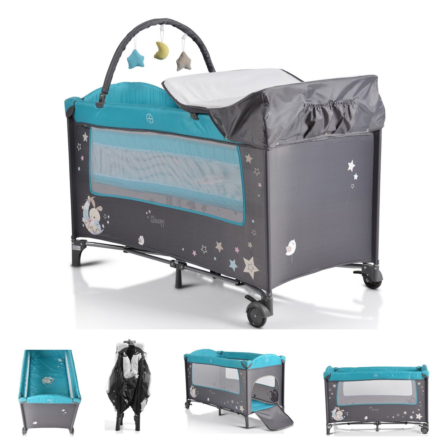 Baby-Reisebett Reisebett Sleepy Rollen