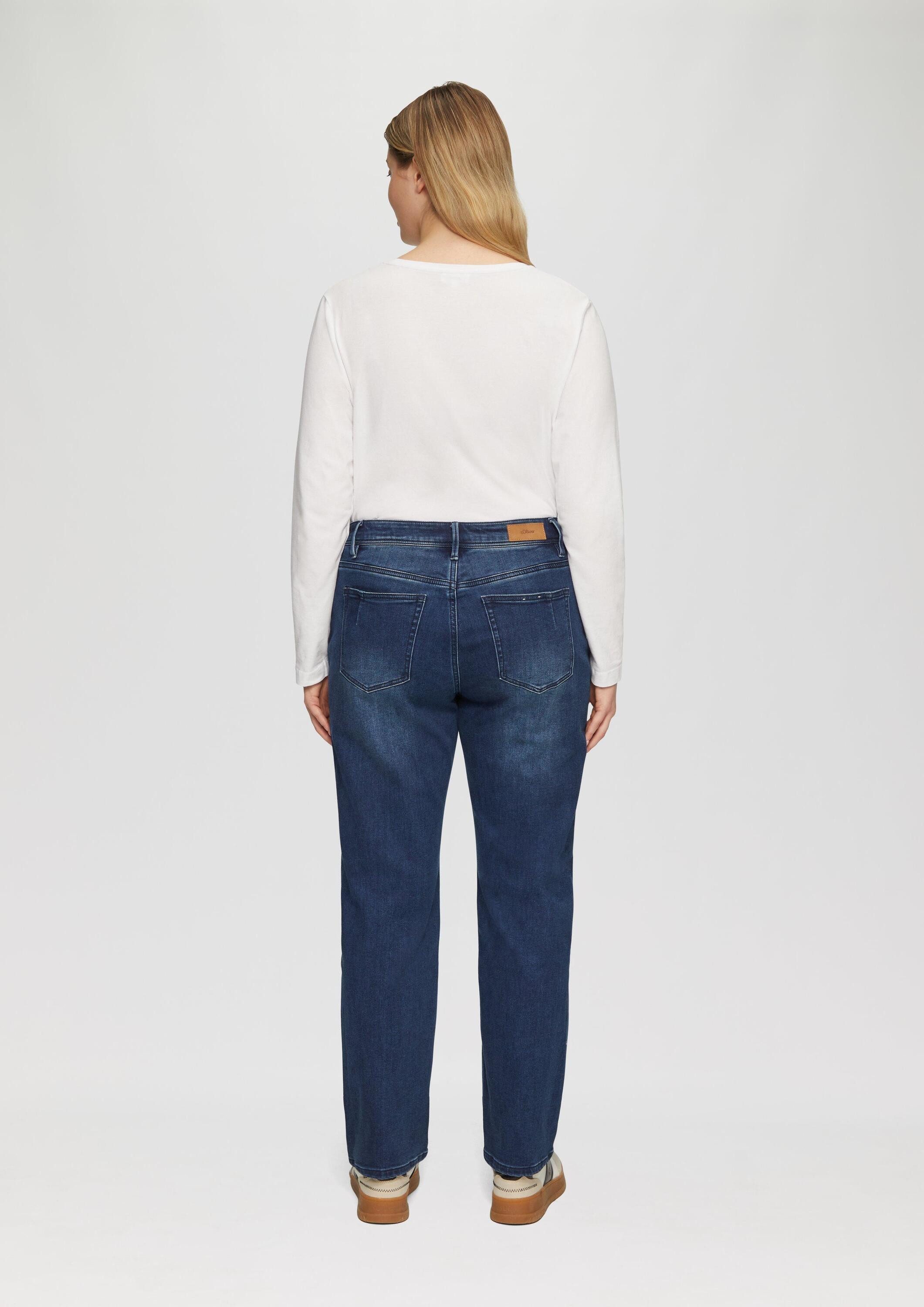 s.Oliver Weite Jeans Jeans-Hose Jeans / Curvy Fit / Mid Rise / Slim Tapered Leg