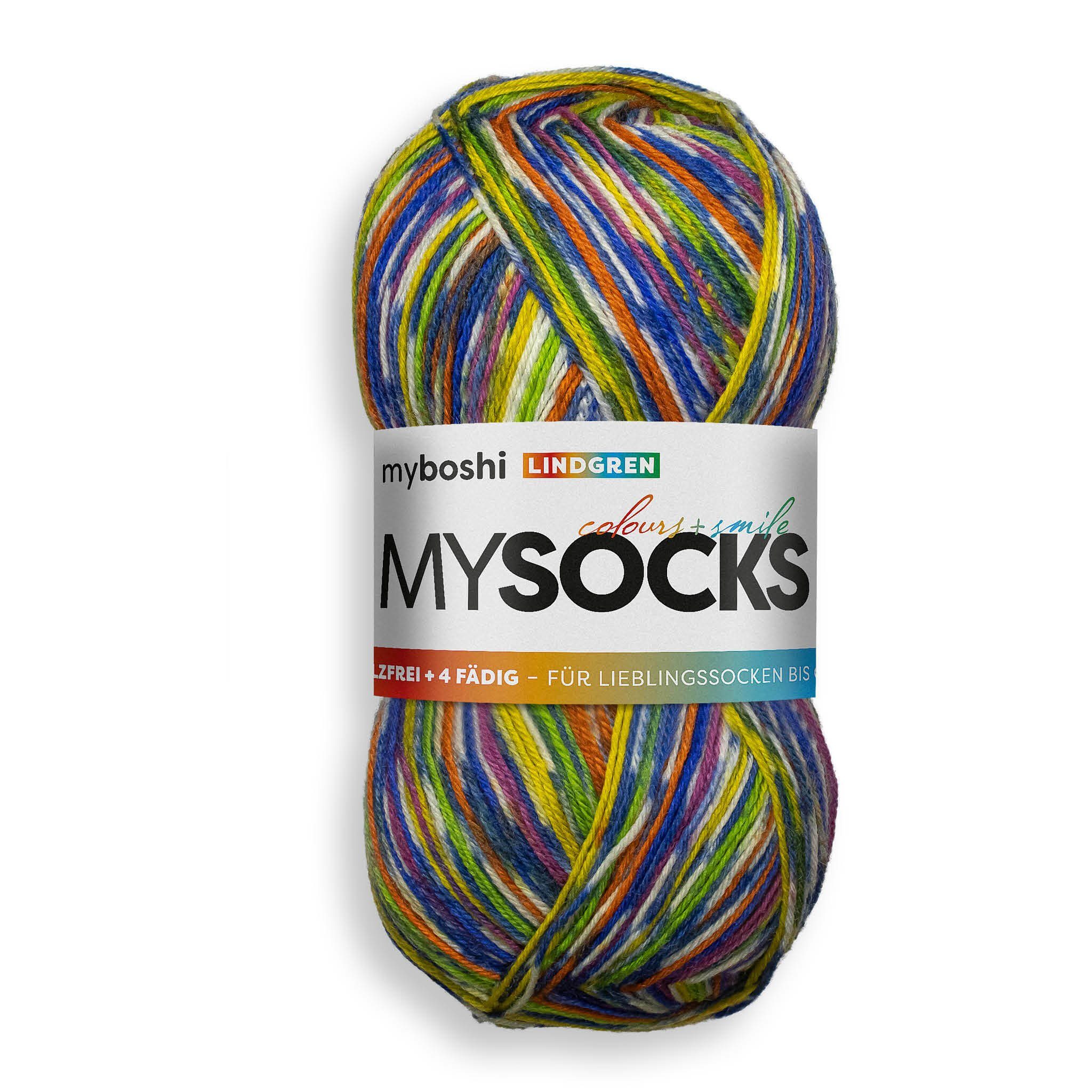 myboshi mysocks Sockenwolle, 4-fädig Häkelwolle, 420 m (1-St., mysocks  Sockenwolle), Farbverlauf