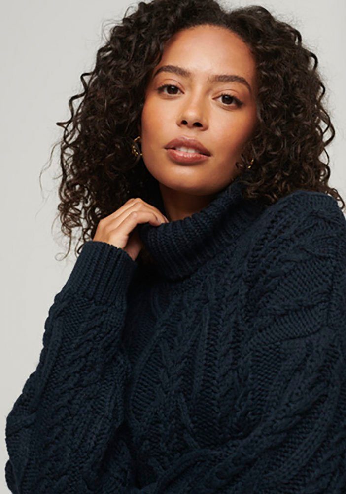 Superdry Strickpullover VINTAGE HIGH NECK CABLE KNIT günstig online kaufen