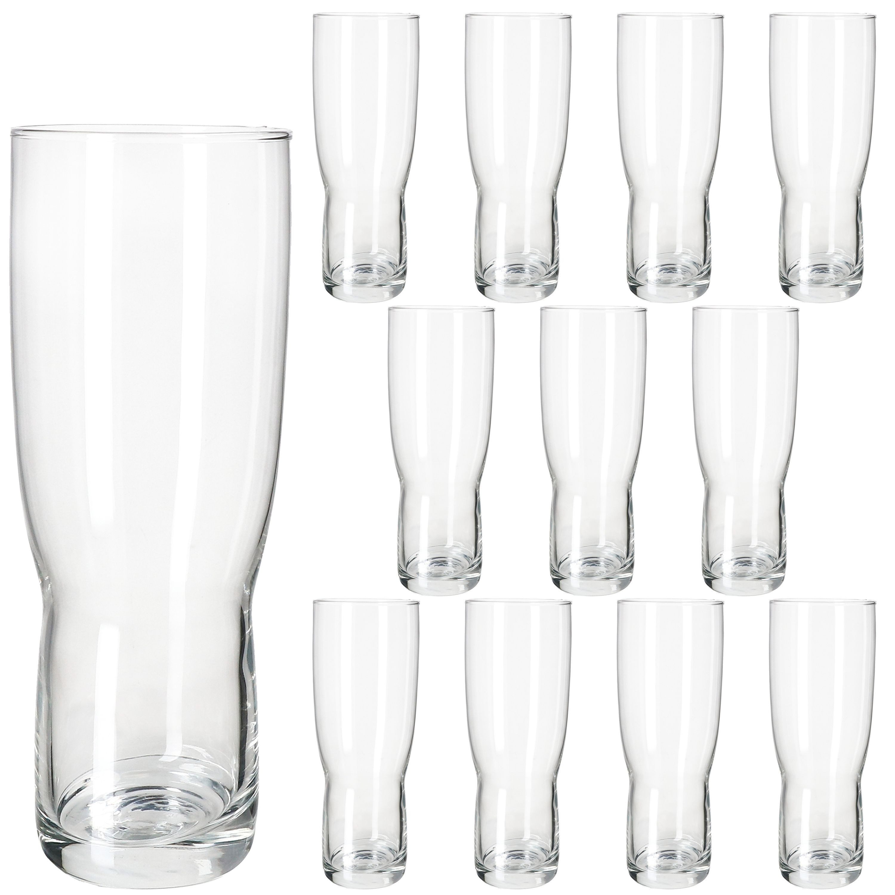MamboCat Bierglas MamboCat 12x Birra Biergläser 0,5 L Pilsglas Klar schlank Trinkglas, Glas