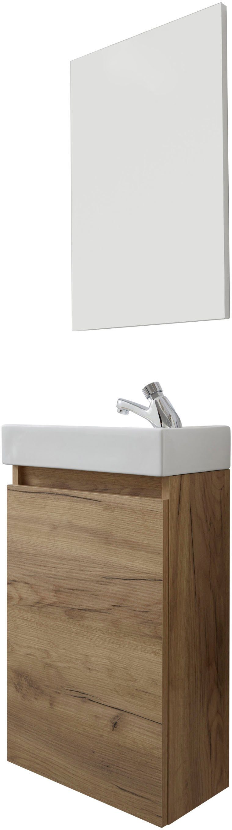 welltime Badmöbel-Set Oslo 2-teilig, Badezimmerschrank Gäste-WC günstig online kaufen