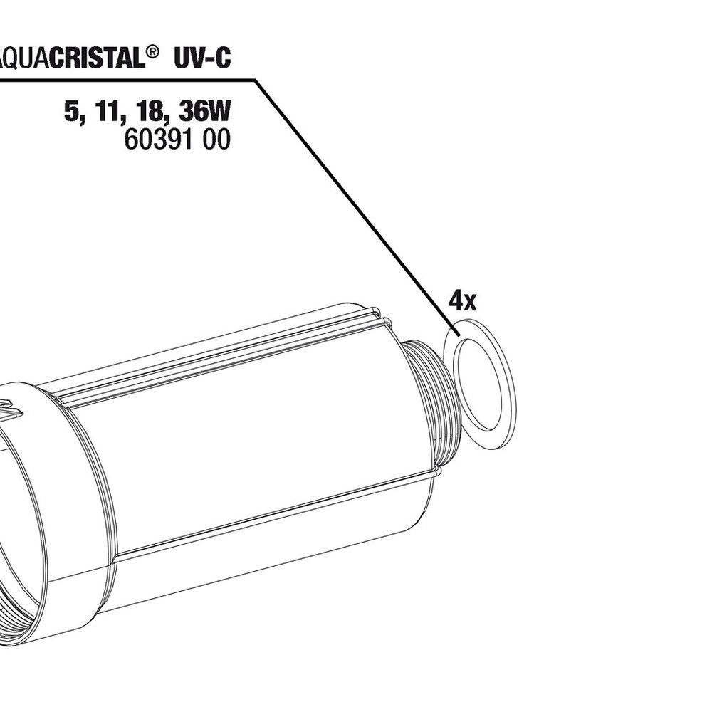 JBL GmbH & Co. KG UVC-Klärer Ersatzteil PC UV-C Dichtungen Schlauchanschluss (4x)