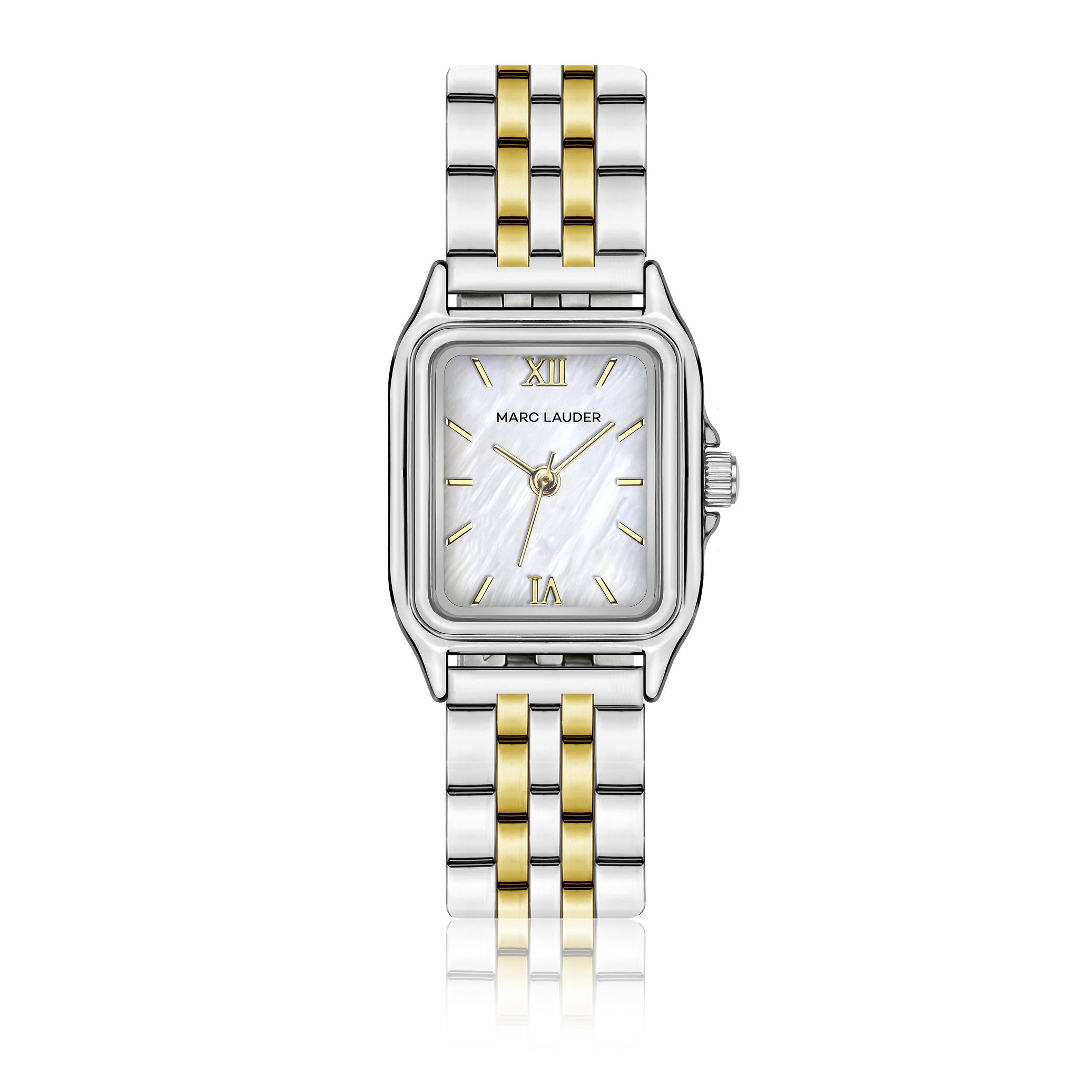 MARC LAUDER Quarzuhr MF8-B294S Nira Gold&Silver Link