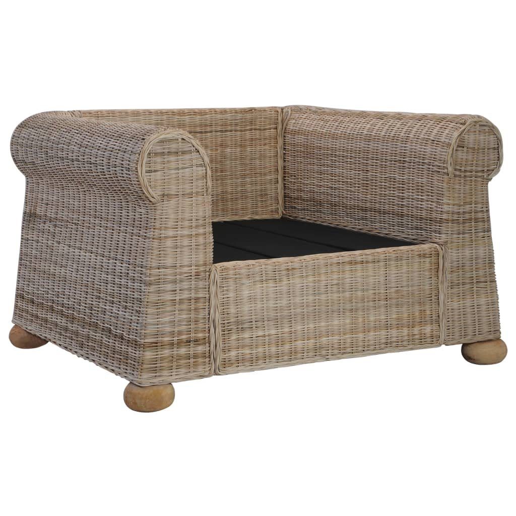 mit vidaXL Rattan Sessel Kissen Natur Sessel