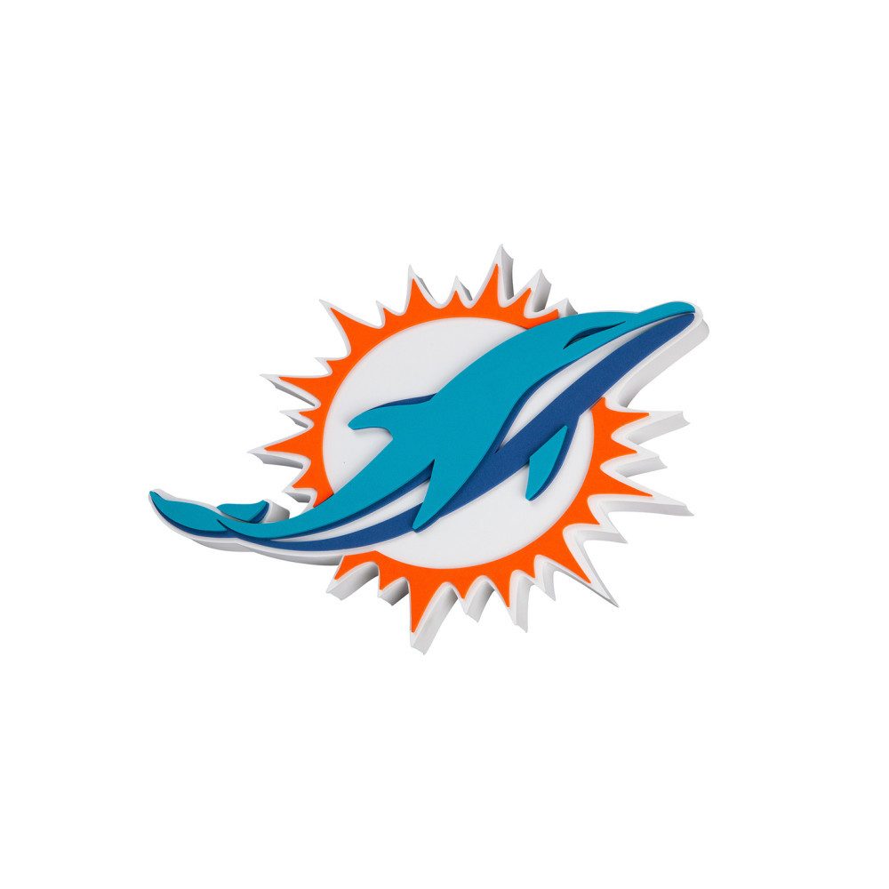 Miami Dolphins Wanddekoobjekt Miami Dolphins 3D FanFoam Super Size Wall Sign