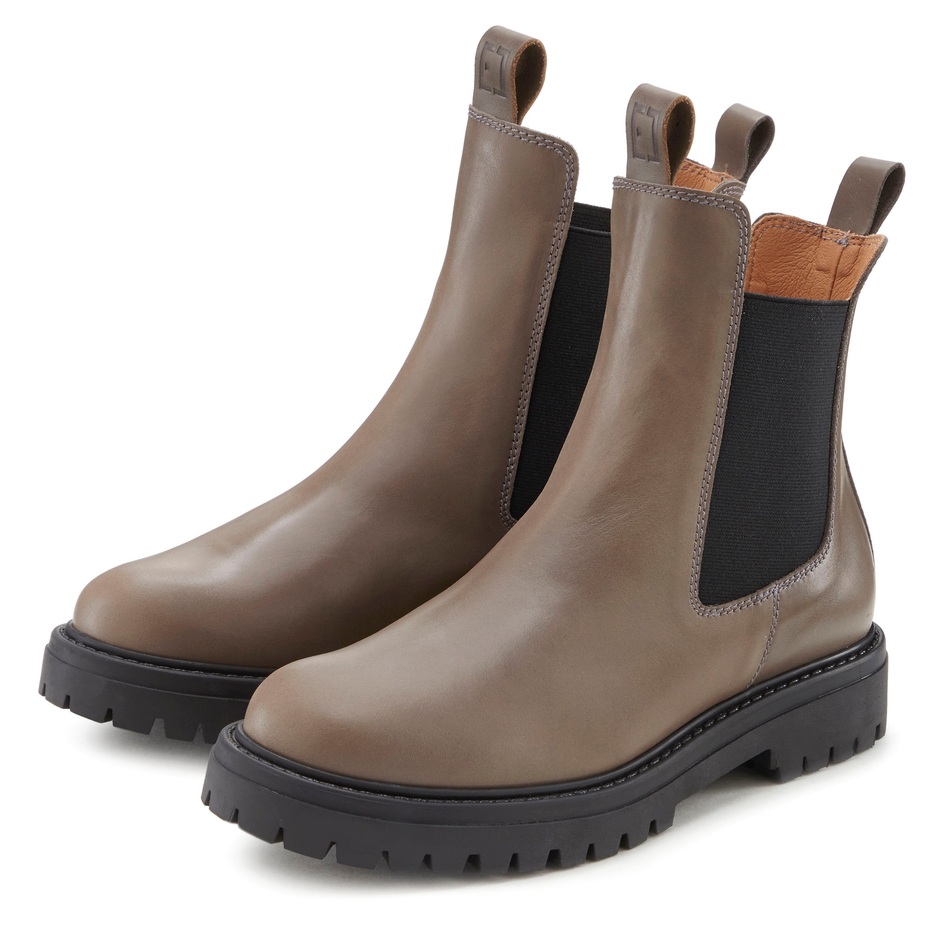 Elbsand Stiefelette Chelseaboots, Schlupfstiefel, Bikerboots aus Leder günstig online kaufen