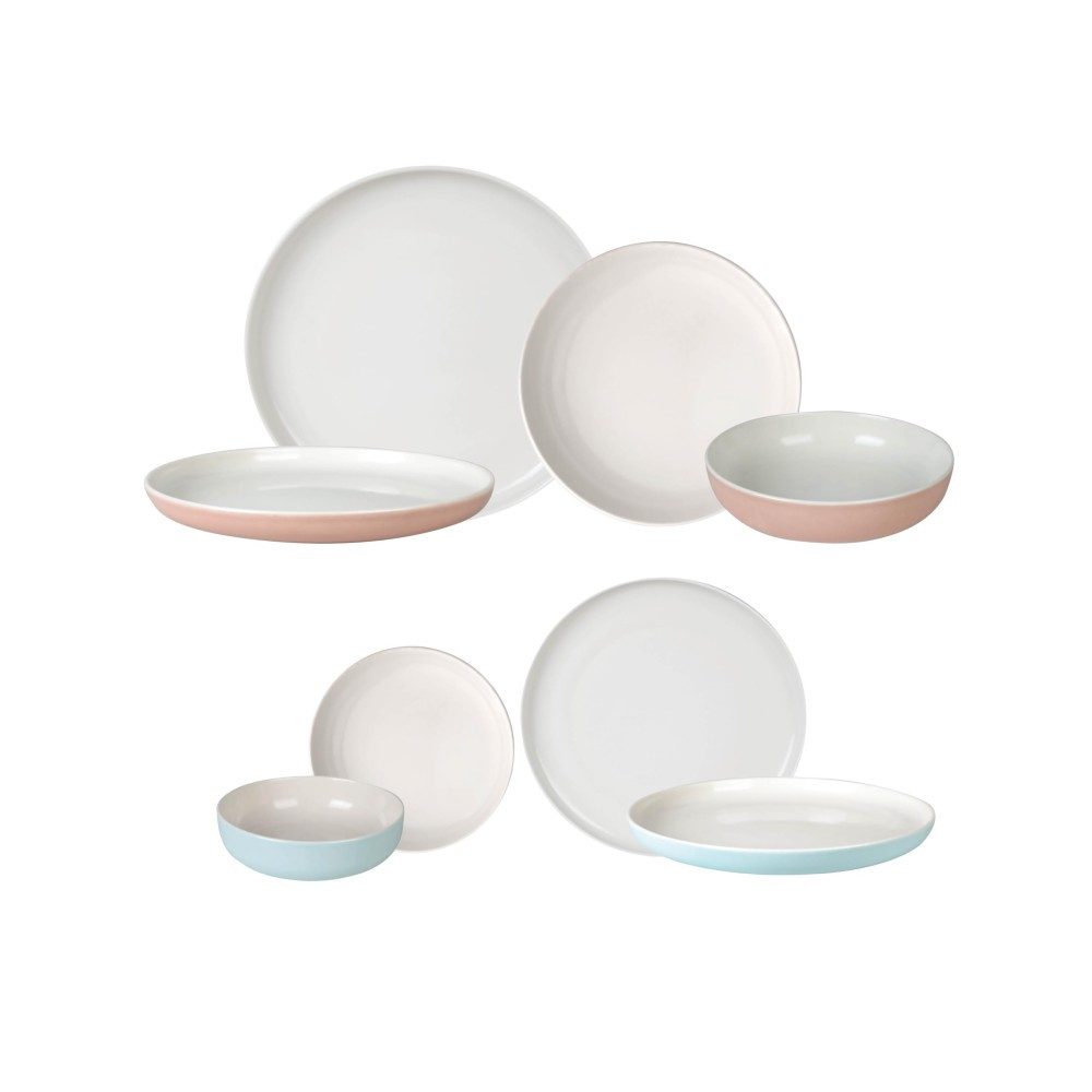 Kütahya Porselen Tafelservice Kütahya Porselen Soft Geschirrset (8-tlg), 2 Personen, Porzellan, Porzellan