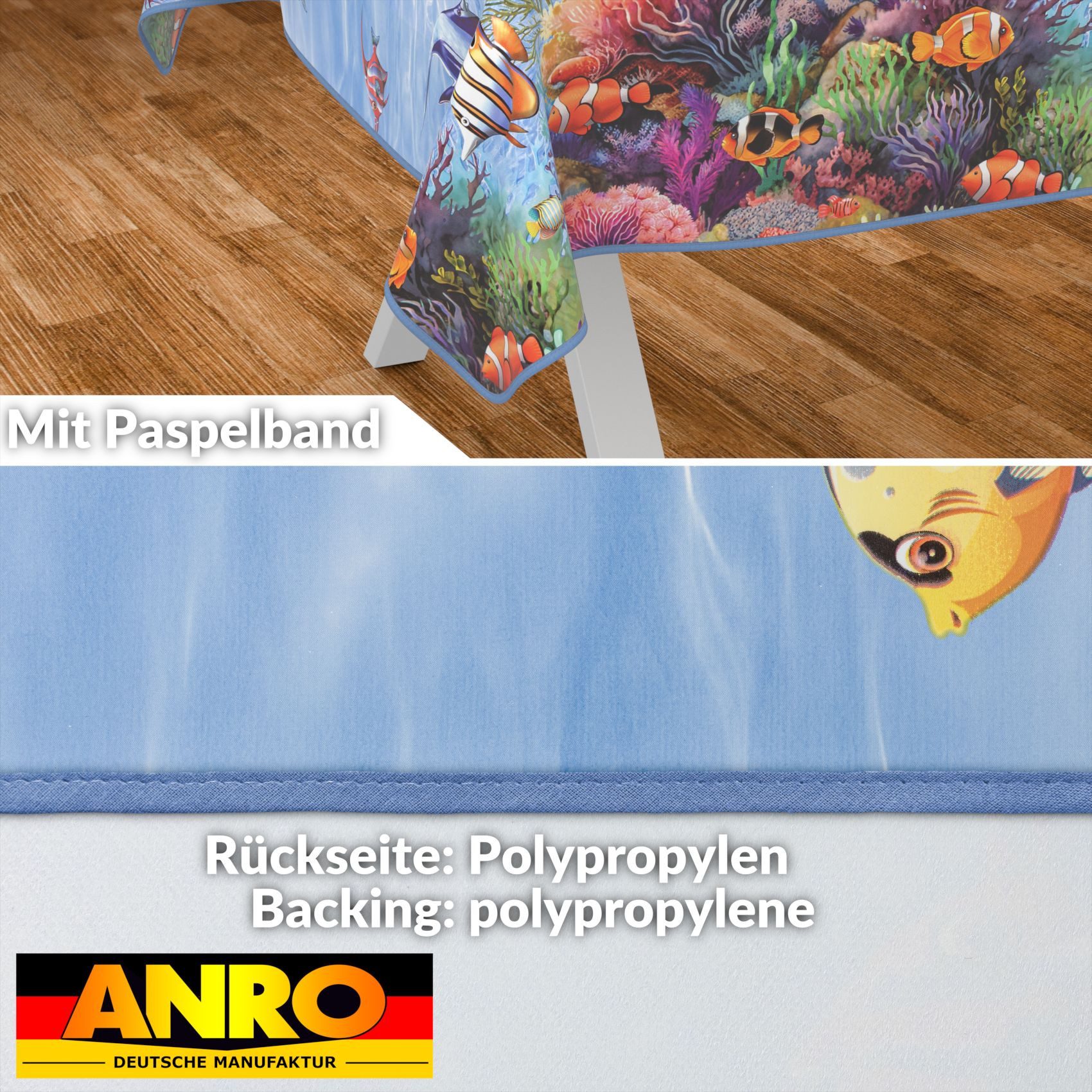 ANRO Tischdecke Wachstuch abwaschbar Aquarium Tischwäsche (Einzelstück 1-tl günstig online kaufen