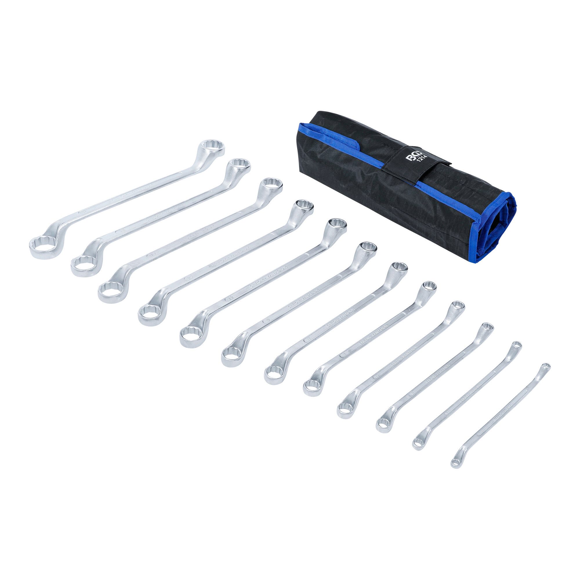 BGS technic Schraube BGS Doppel-Ringschlüssel-Satz gekröpft SW 6 x 7 - 30 x 32 mm 12-tlg.