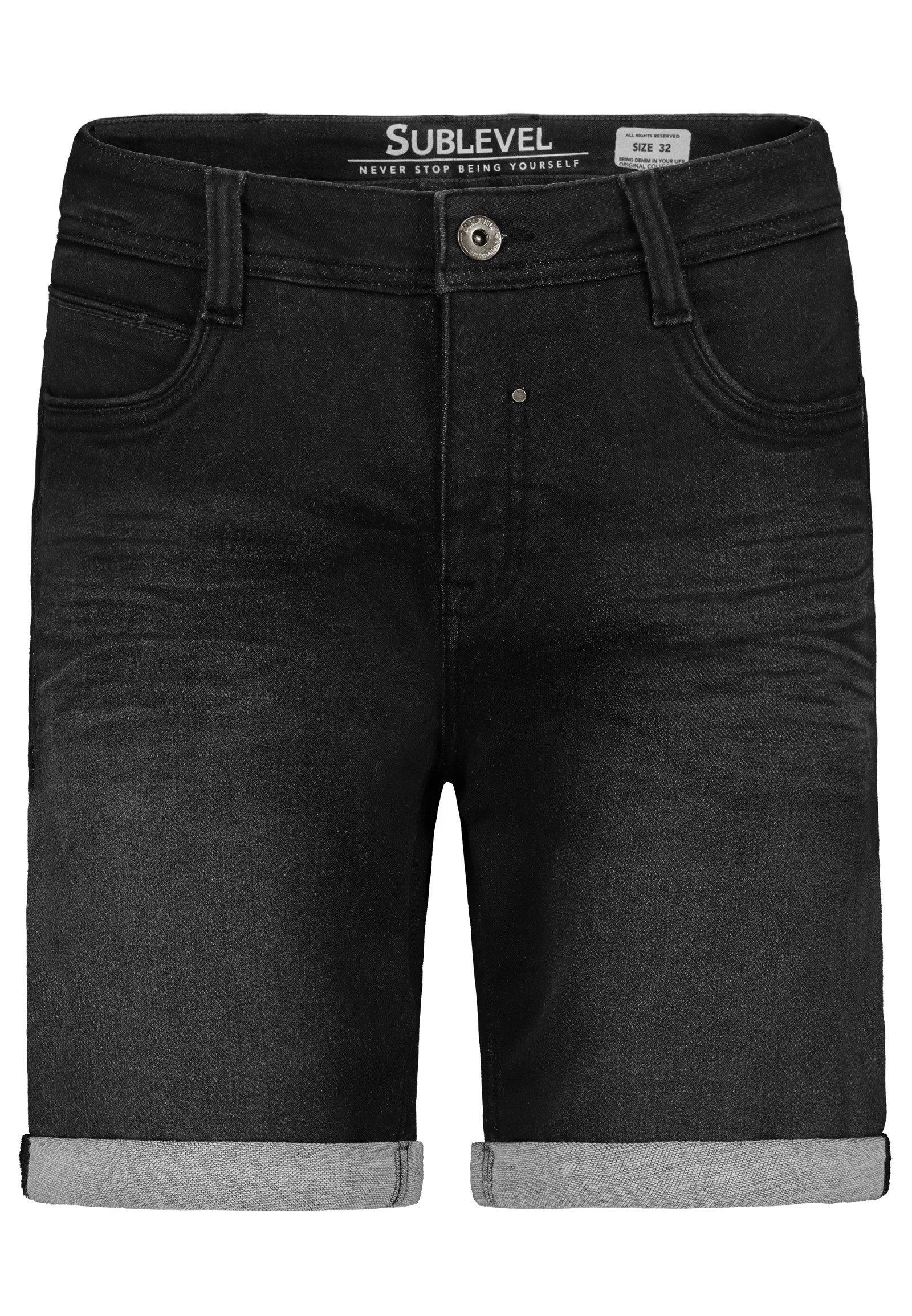 SUBLEVEL Jeansbermudas Herren Jeans Shorts kurze Hose 5 Pocket, Sommerhose, günstig online kaufen