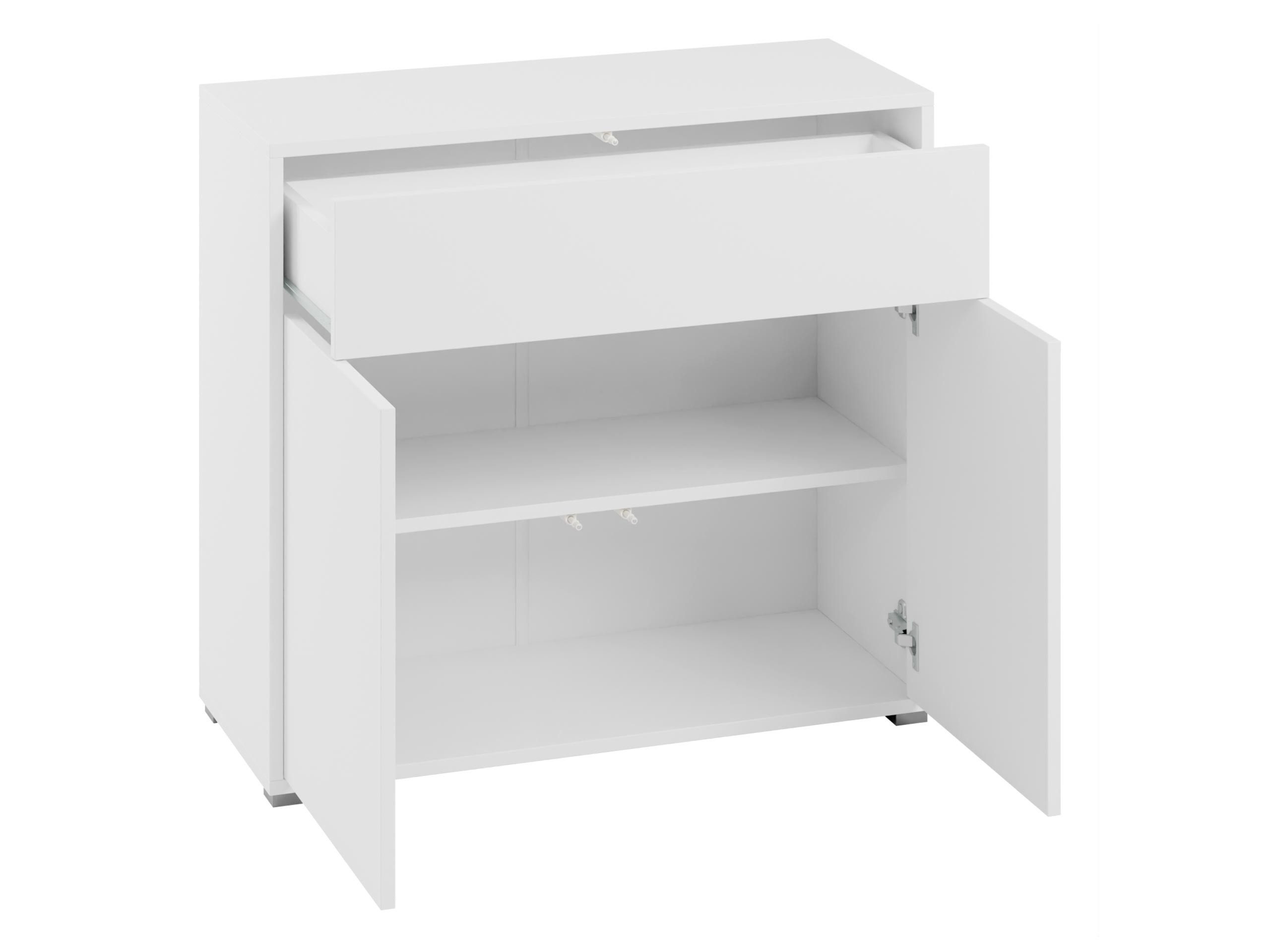 MIRJAN24 Kommode Gesita 2D1SZ (mit Schublade und zwei Drehtüren), Griffloses Öffnungssystem push to open, 100x40x93 cm