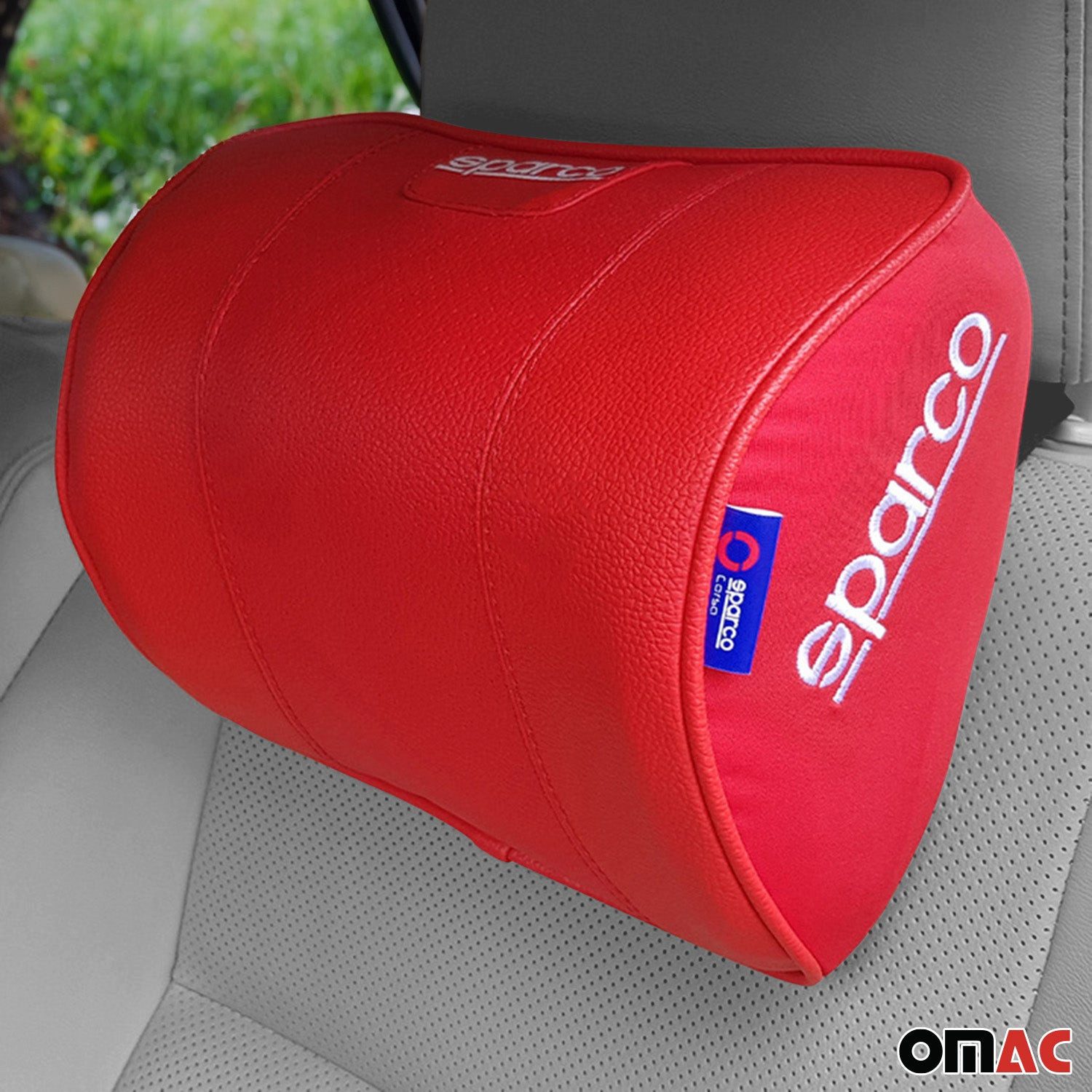 OMAC Autokopfstütze Ergonomische Nackenkissen Auto Memory-Schaum Blau, Ergonomisch, gemütlich