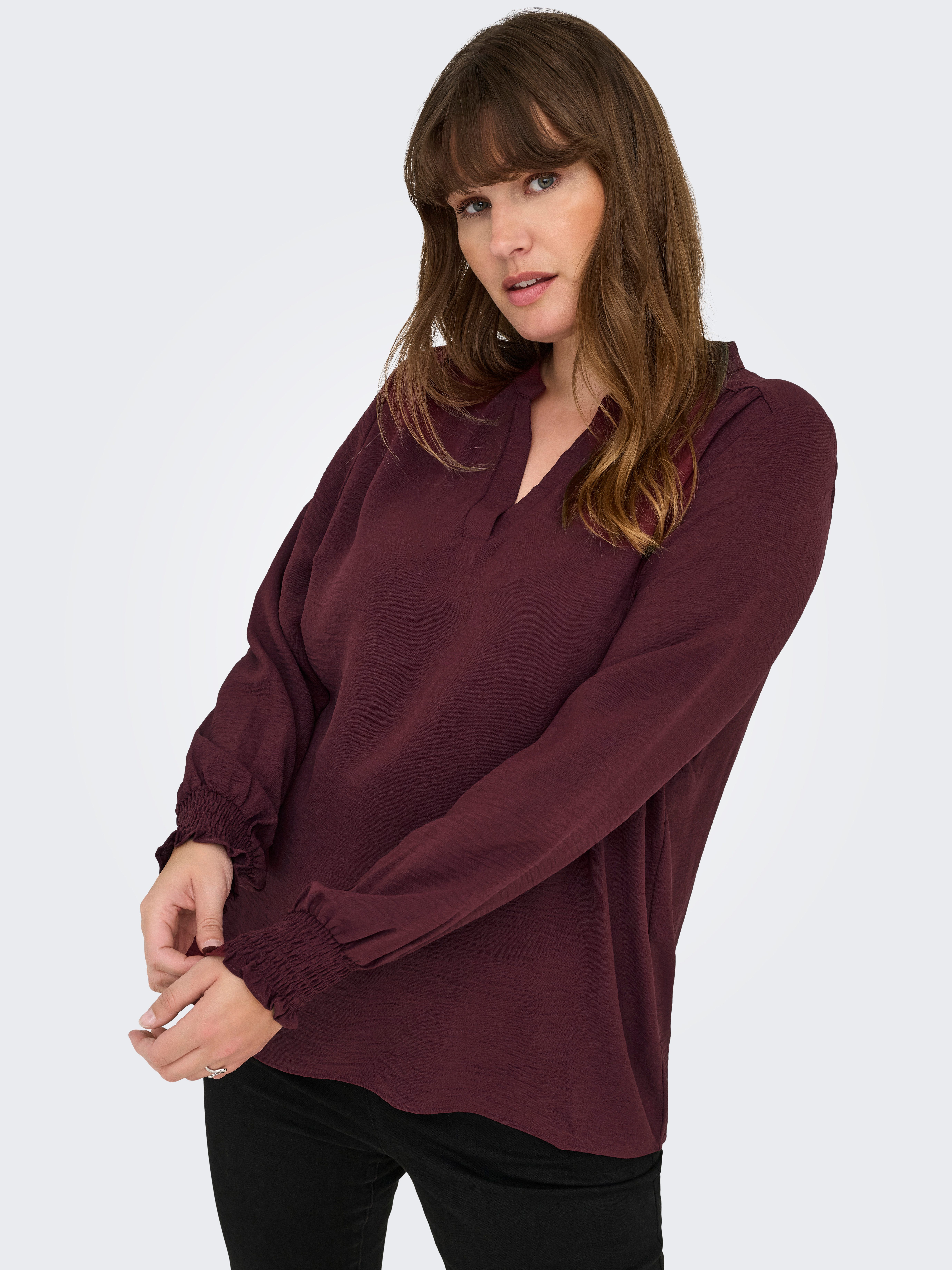 ONLY CARMAKOMA Shirtbluse CARMETTA LIFE V-NECK günstig online kaufen