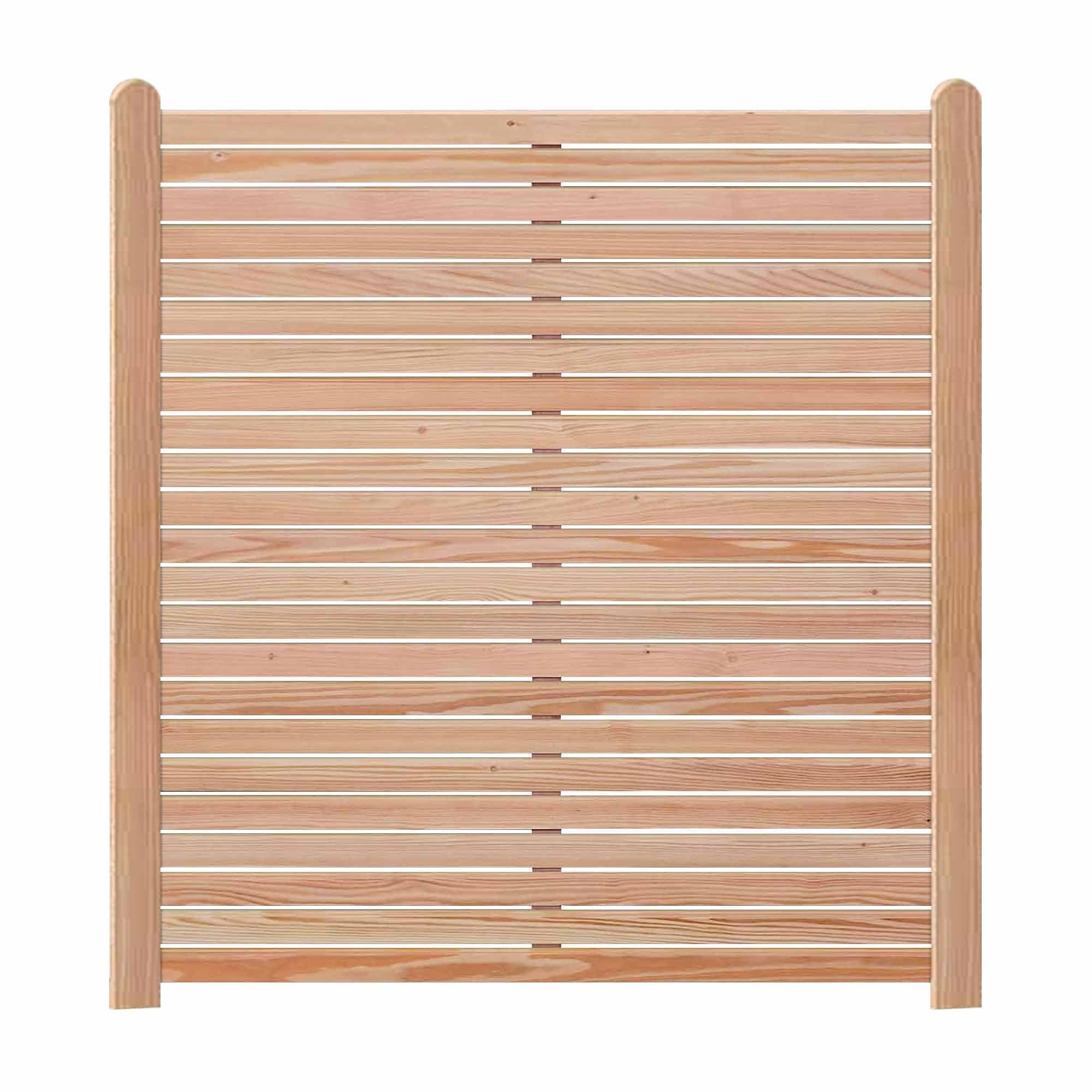 Endorphin Zaun Rhombus-Sichtschutzzaun Lärche, 5x Elemente [180x180cm] & 6x Holz-Pfo