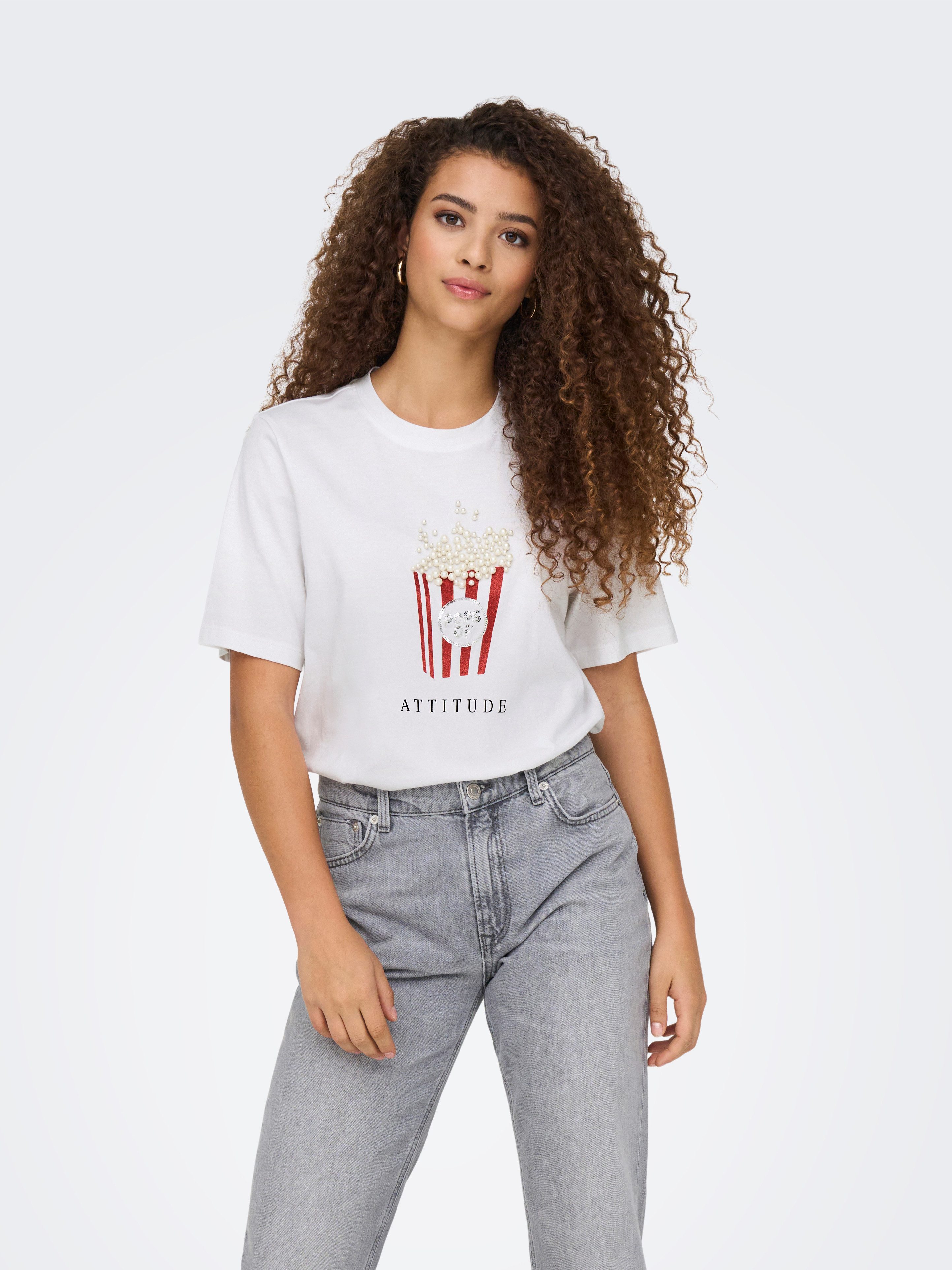ONLY Kurzarmshirt ONLBURST LIFE S/S POPCORN günstig online kaufen