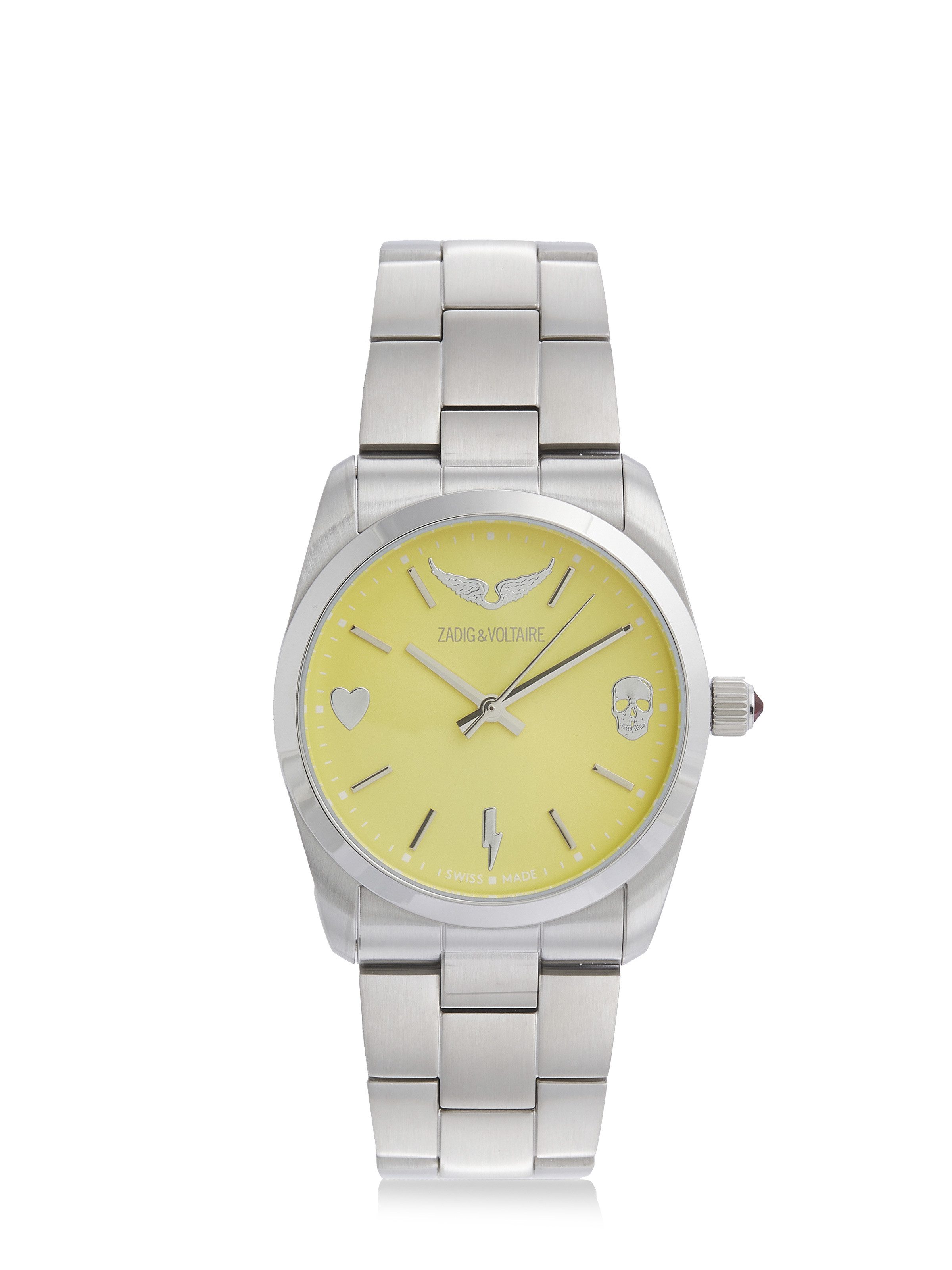 ZADIG & VOLTAIRE Quarzuhr Zadig Voltaire Time to Love Shiny Smile Uhr silber
