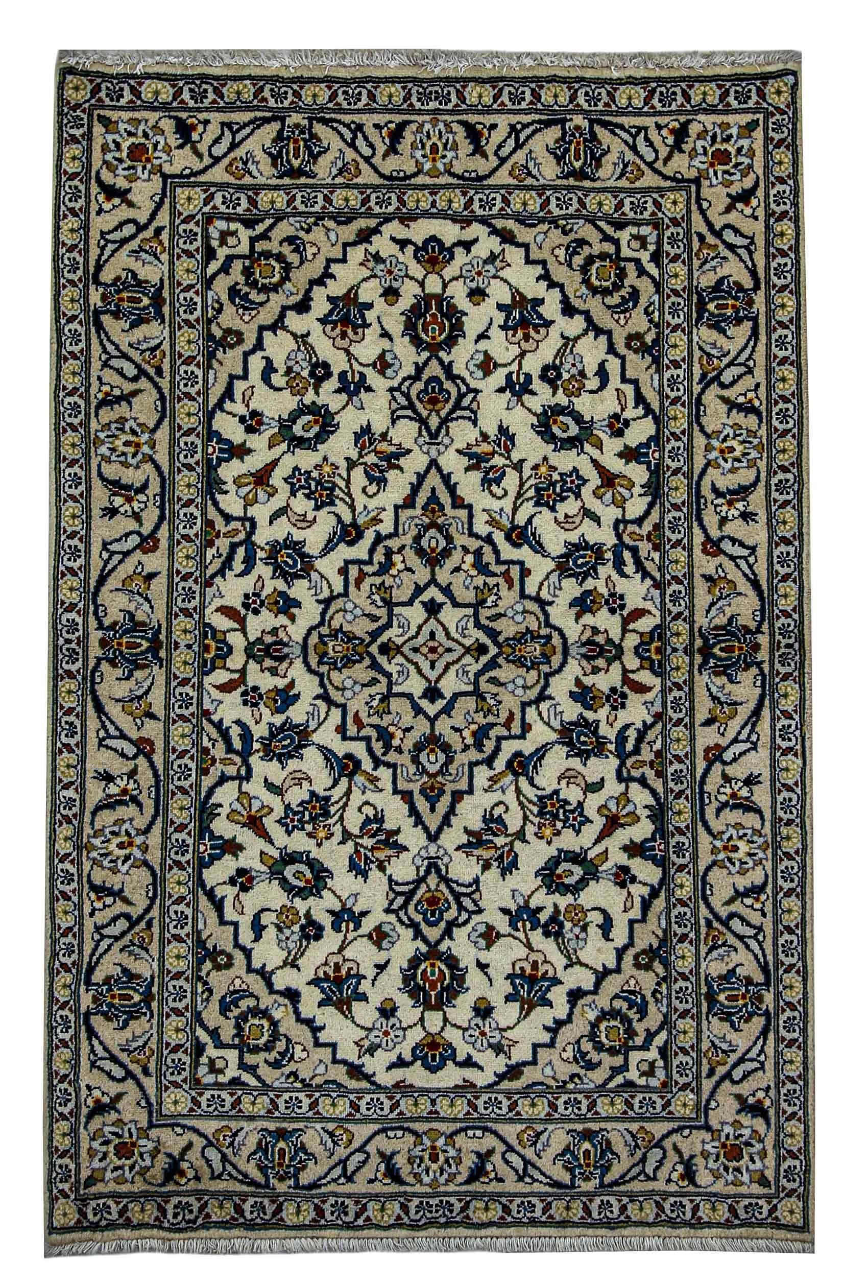 Orientteppich Perserteppich Keshan 155 x 100 cm, Borento, rechteckig, Handgeknüpft