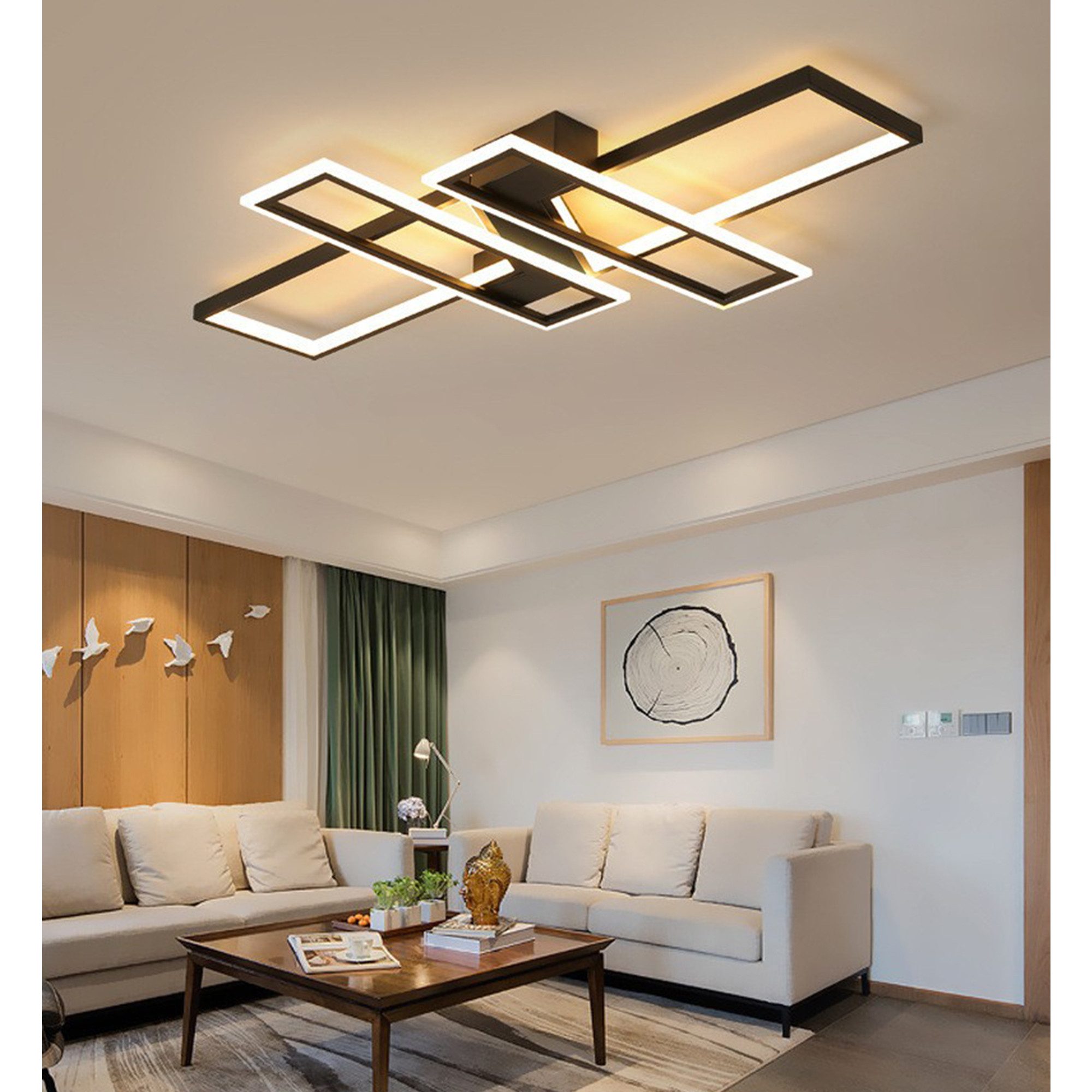 OYLCDI Deckenleuchten LED Deckenlampe 94W Dimmbar mit Fernbedienung 3000-65 günstig online kaufen