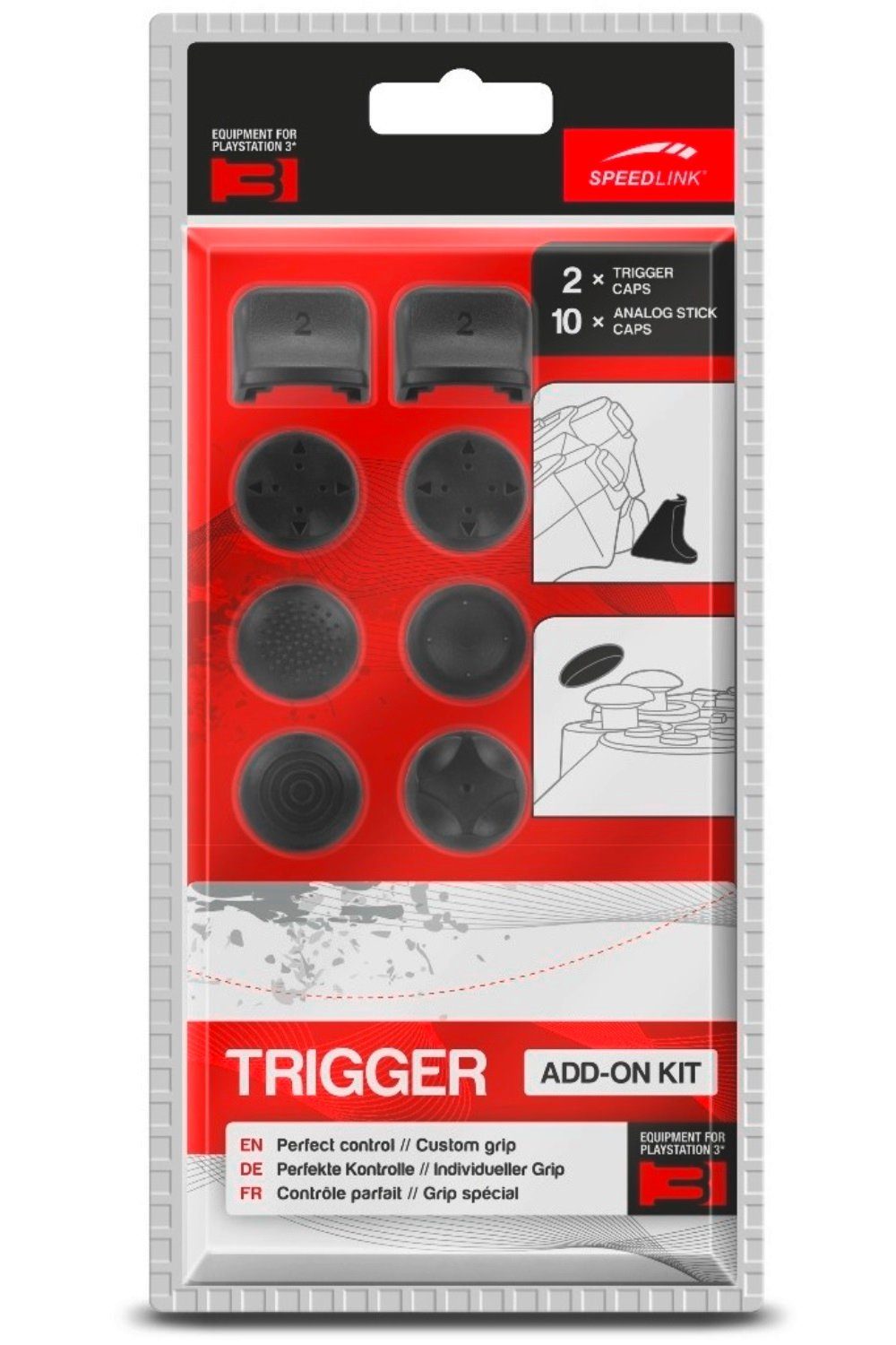 Speedlink Trigger Controller Add-On Kit für Sony PS3 Controller (Für Sony PS3 Controller, 5 Designs für unterschiedliche Spielgenre)