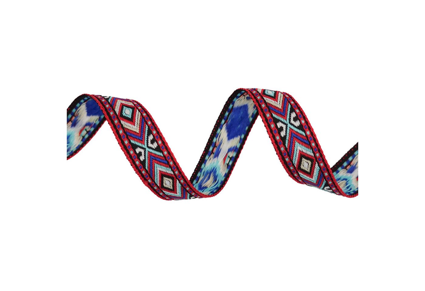 Thumbnail - maDDma Webband Paisley-Zierband ab 1m Breite ca.15-16 mm Dekoband gewoben, mehrfarbig 2