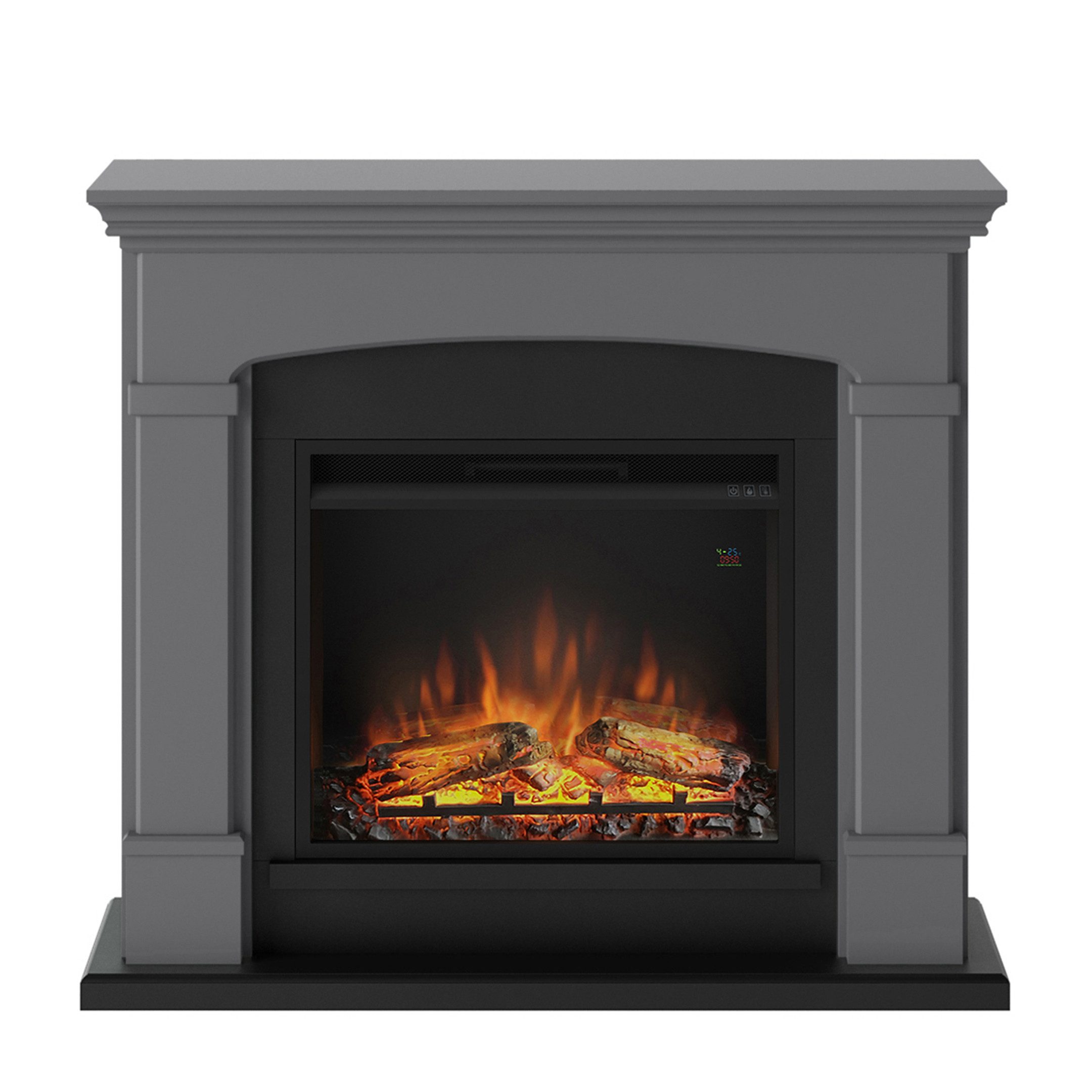 TAGU Elektrokamin TAGU Helmi Elektrokamin mit PowerFlame Solides Grau