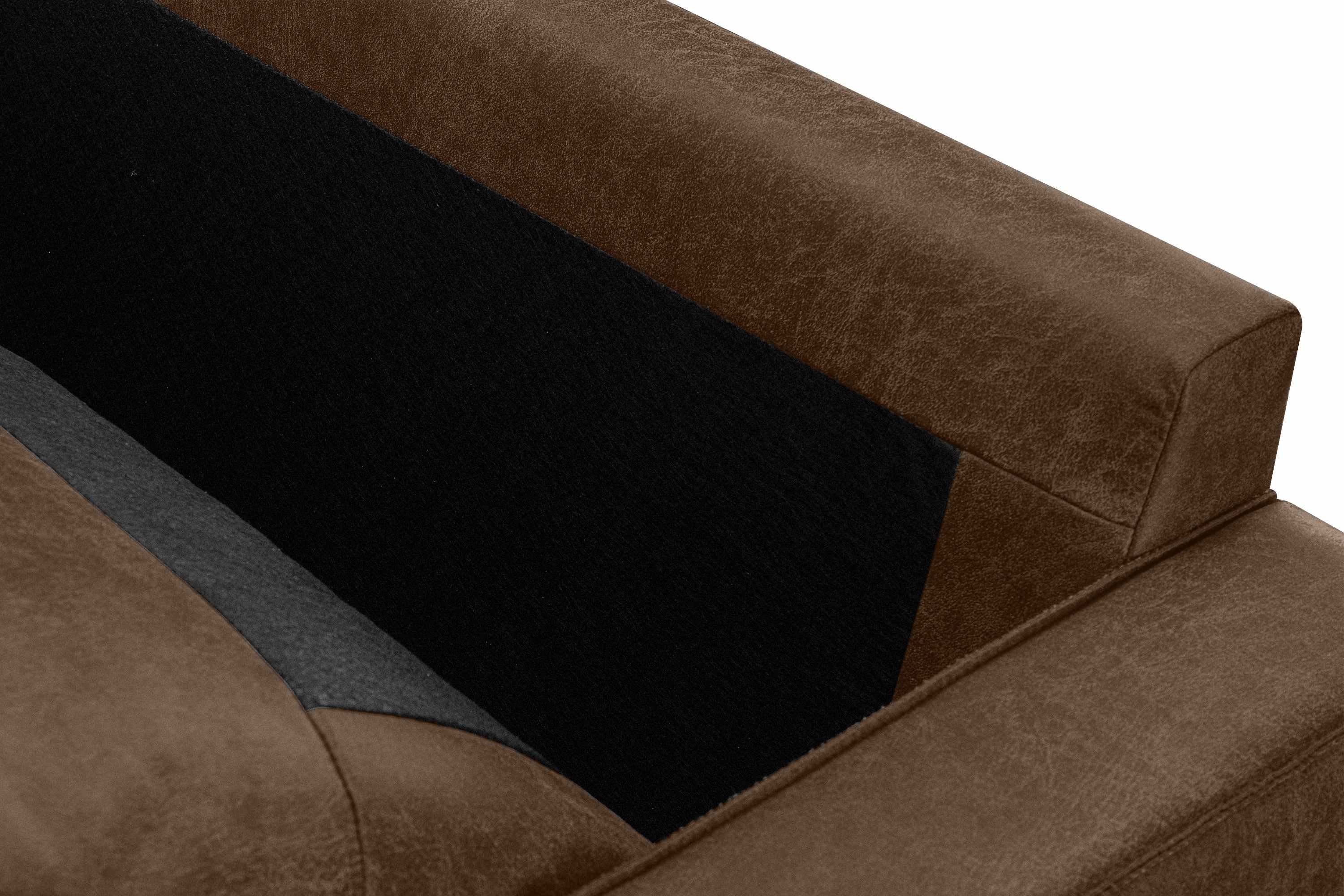 Konsimo Sessel INVIA Sessel, Grundschicht: | | dunkelbraun dunkelbraun in Loft-Stil EU, Vintage, Hergestellt Echtleder, dunkelbraun