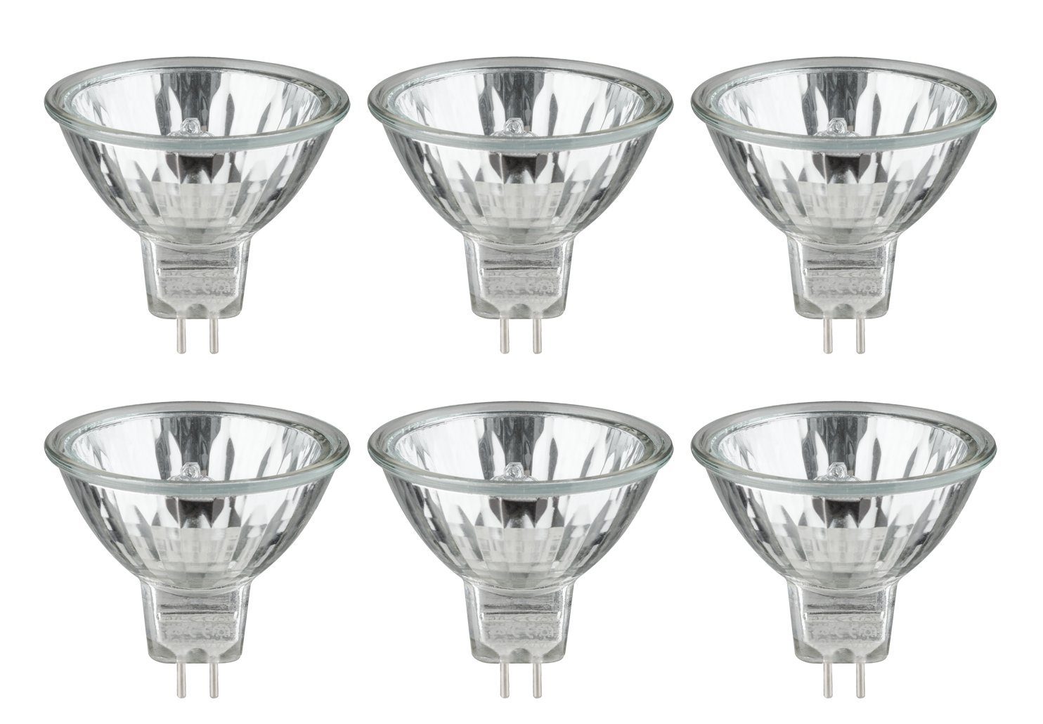 Paulmann LED-Leuchtmittel 6-er Set Halogen Reflektor Security 35W GU5,3 12V 51mm Silber, 6-er Set Halogen Reflektor Security 35W GU5,3 12V 51mm Silber