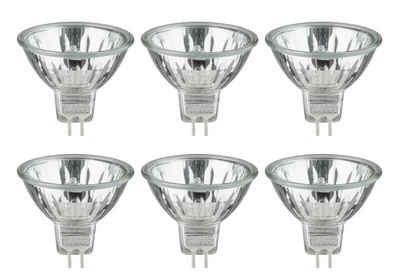 Paulmann LED-Leuchtmittel 6-er Set Halogen Reflektor Security 35W GU5,3 12V 51mm Silber, 6-er Set Halogen Reflektor Security 35W GU5,3 12V 51mm Silber