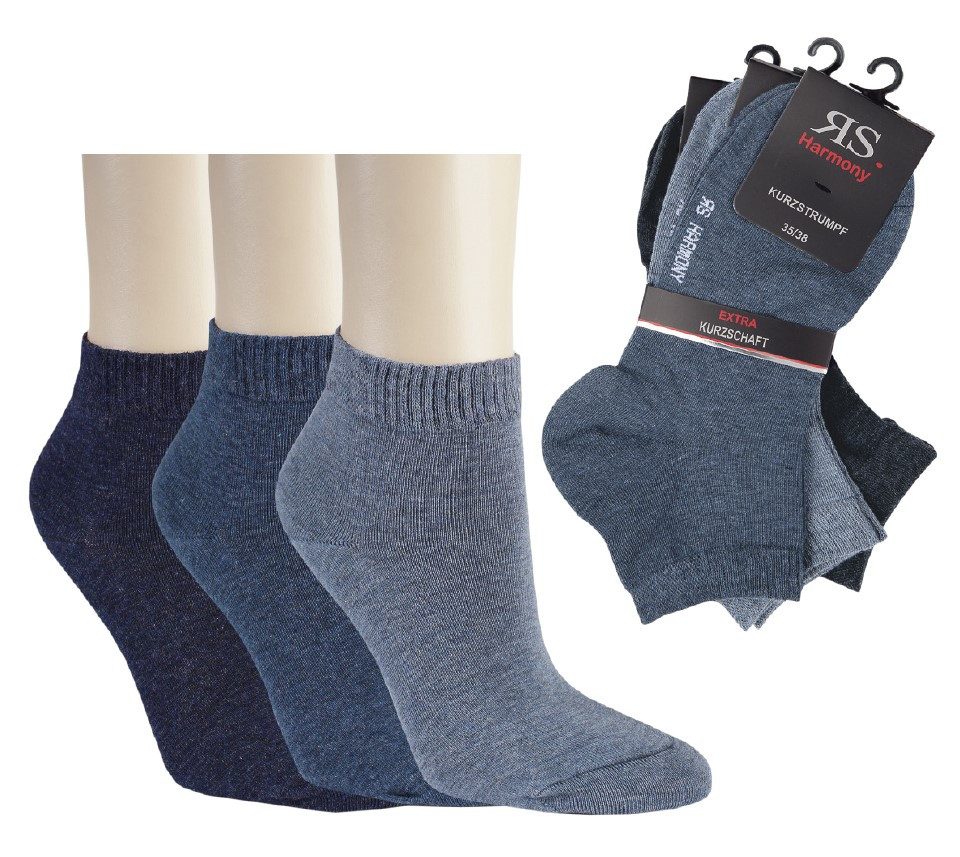 RS Harmony Socken RS. Harmony 15277 KURZSTRUMPF 3er Pack 35-38, 39-42 jeans