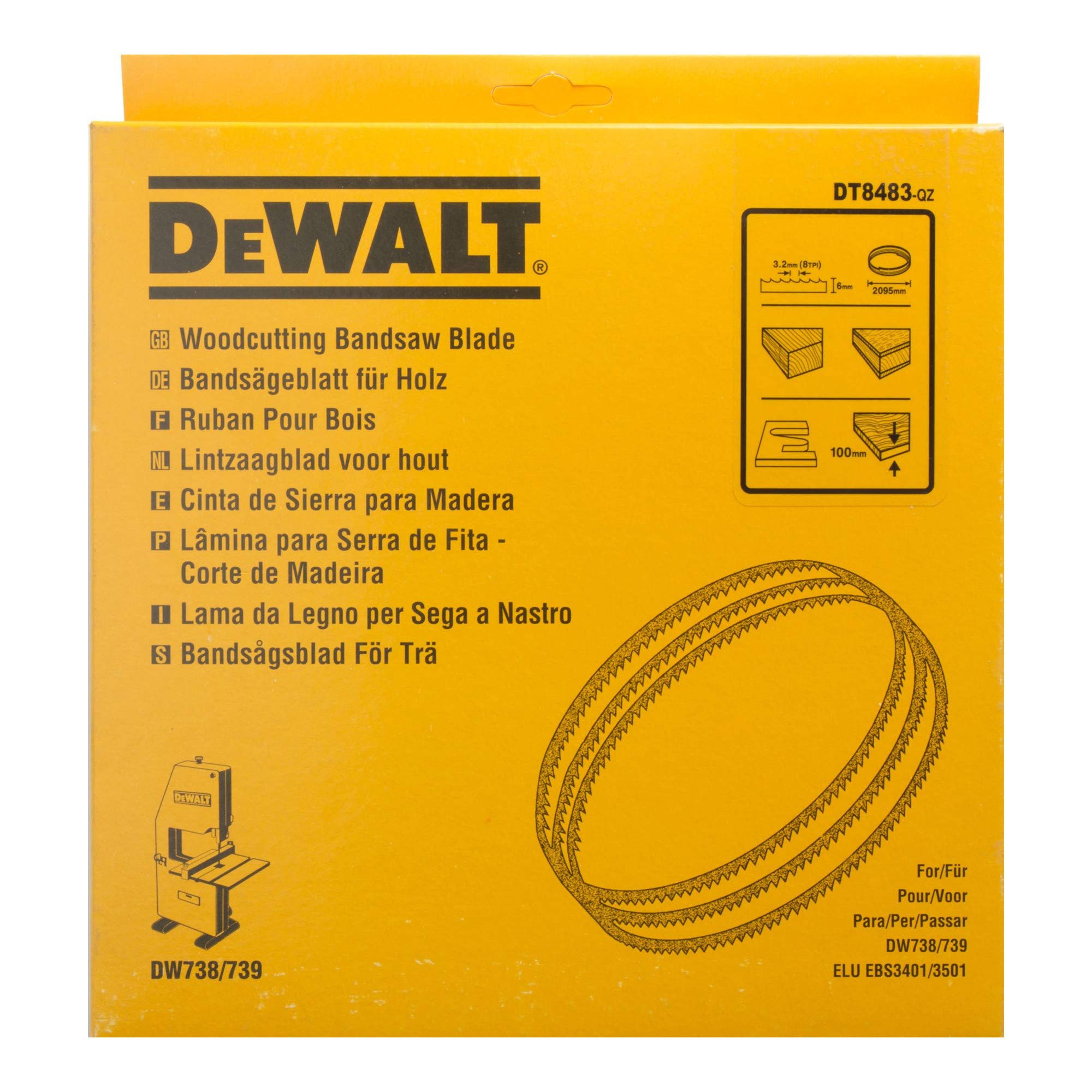 DeWalt Bandsäge DEWALT Bandsägeblatt 2095x6x0,6 mm 3,2 mm DT8483-QZ