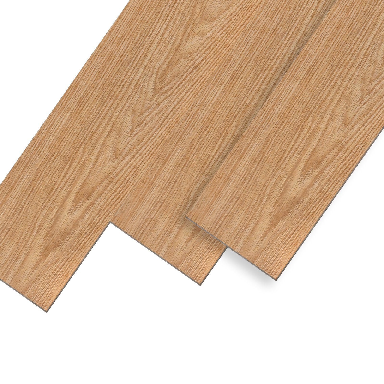 UISEBRT Vinylboden PVC Bodenbelag Selbstklebend Holz-Optik Dekor-Dielen Warm Oak
