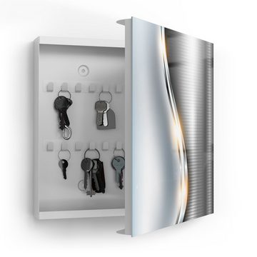 DEQORI Schlüsselkasten 'Elegantes Vektordesign', Glas Schlüsselbox modern magnetisch beschreibbar