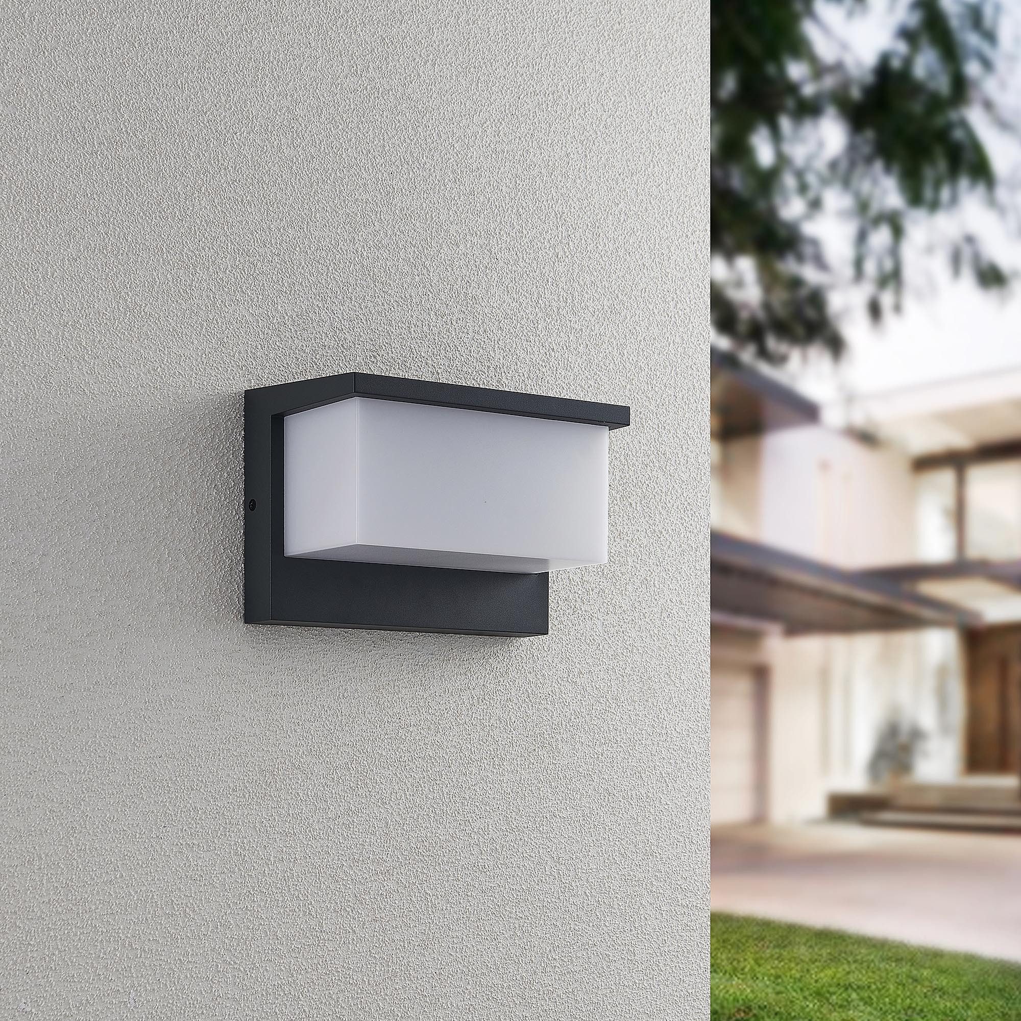 TRIO Leuchten LED Außen-Wandleuchte NESTOS, Outdoor Wandlampe Hauswand IP54, LED 13W 1300 Lumen 3000 K, LED fest integriert, Warmweiß, LED Wandlampe Garten Terrasse Hauswand, Schirm Kunststoff Breite 23 cm