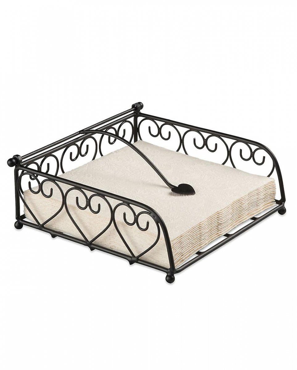 Horror-Shop Dekofigur Servietten Halter mit Herz Design Verzierung günstig online kaufen