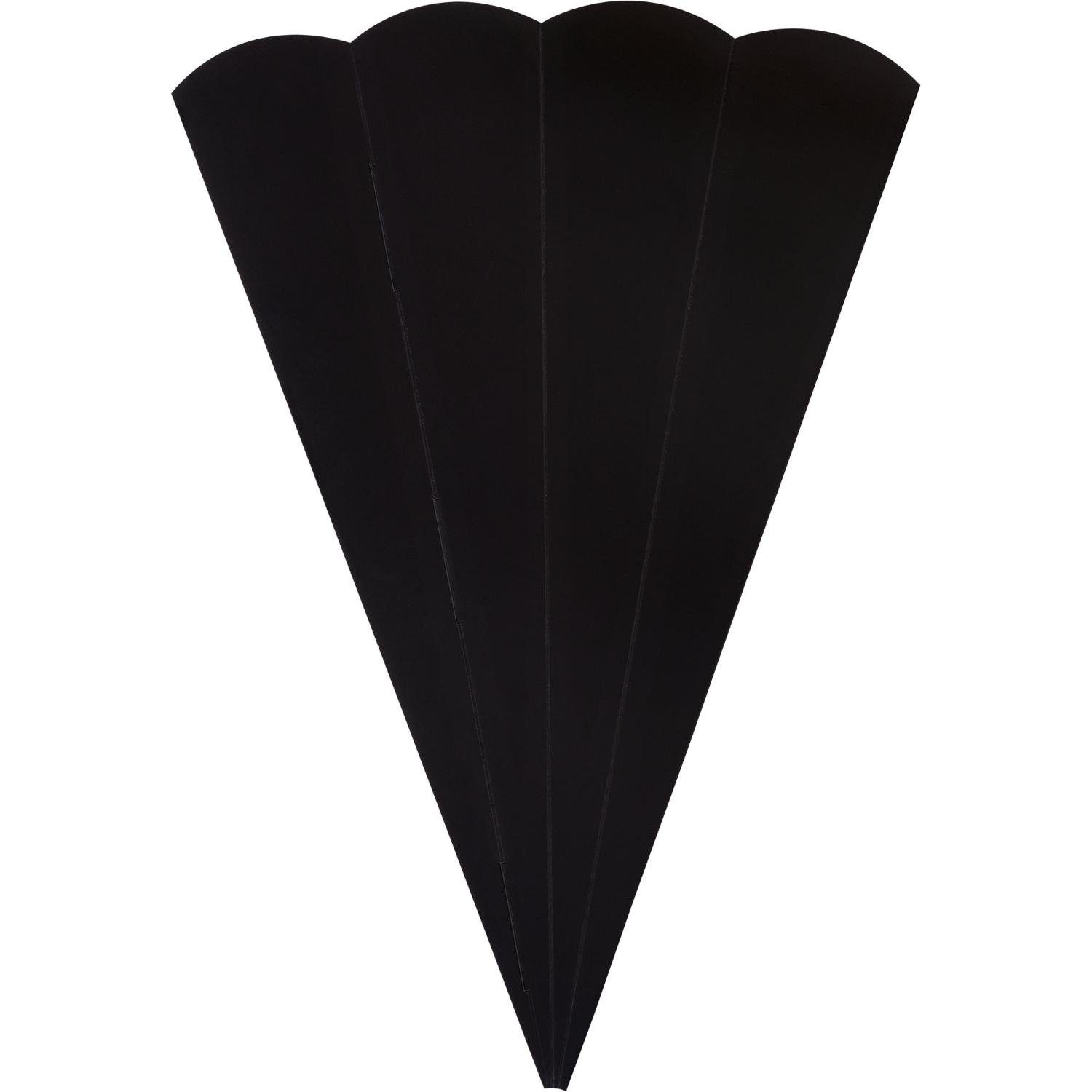 itenga Schultüte Schultüten-Zuschnitt 6-eckig, 68cm SCHWARZ - Schultüten Rohling zum Ba