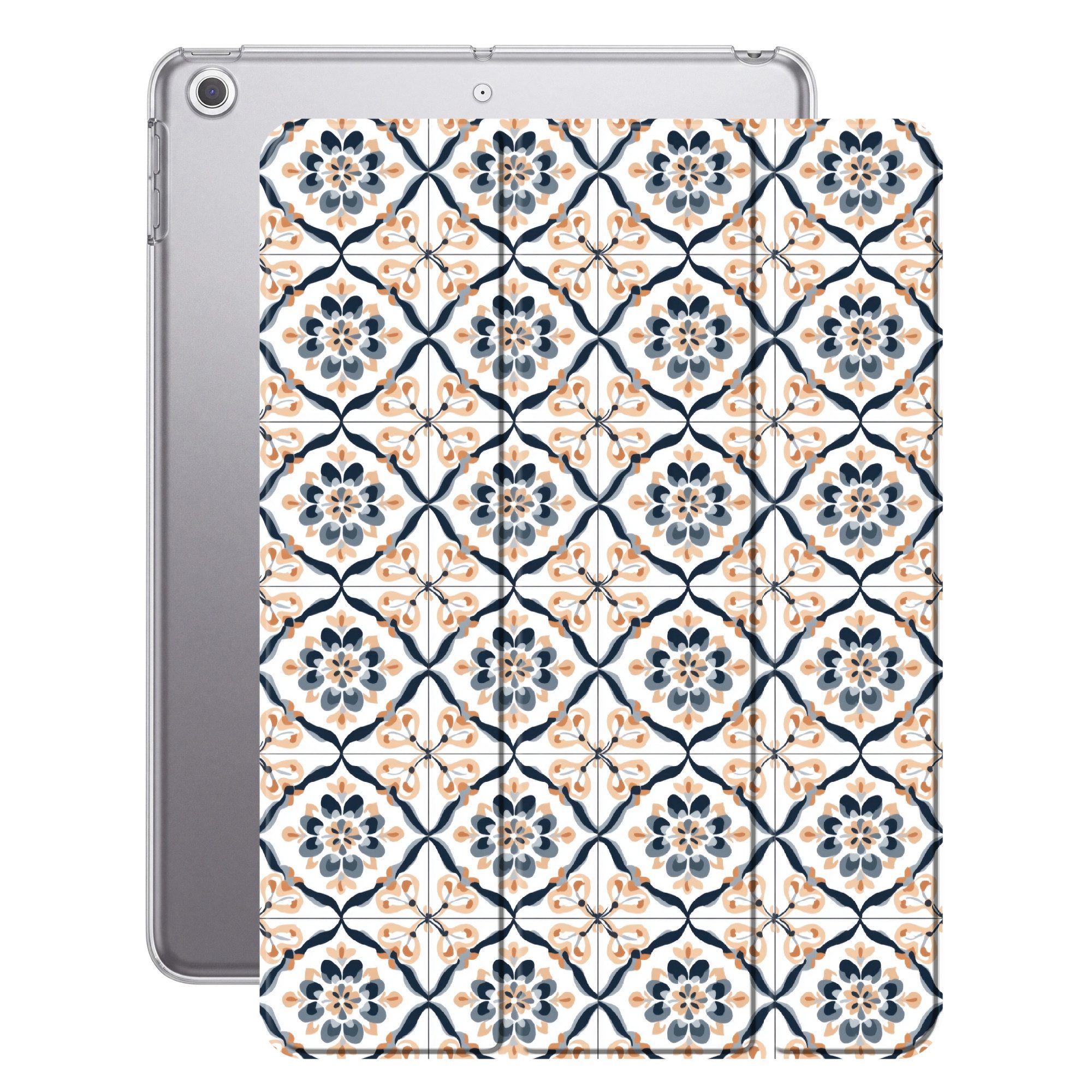 OnlyWow Tablet-Hülle Apple iPad Air 2 Blattform - Muster - Farbenfroh, Klapphülle, Dünn, Magnetisch, Design