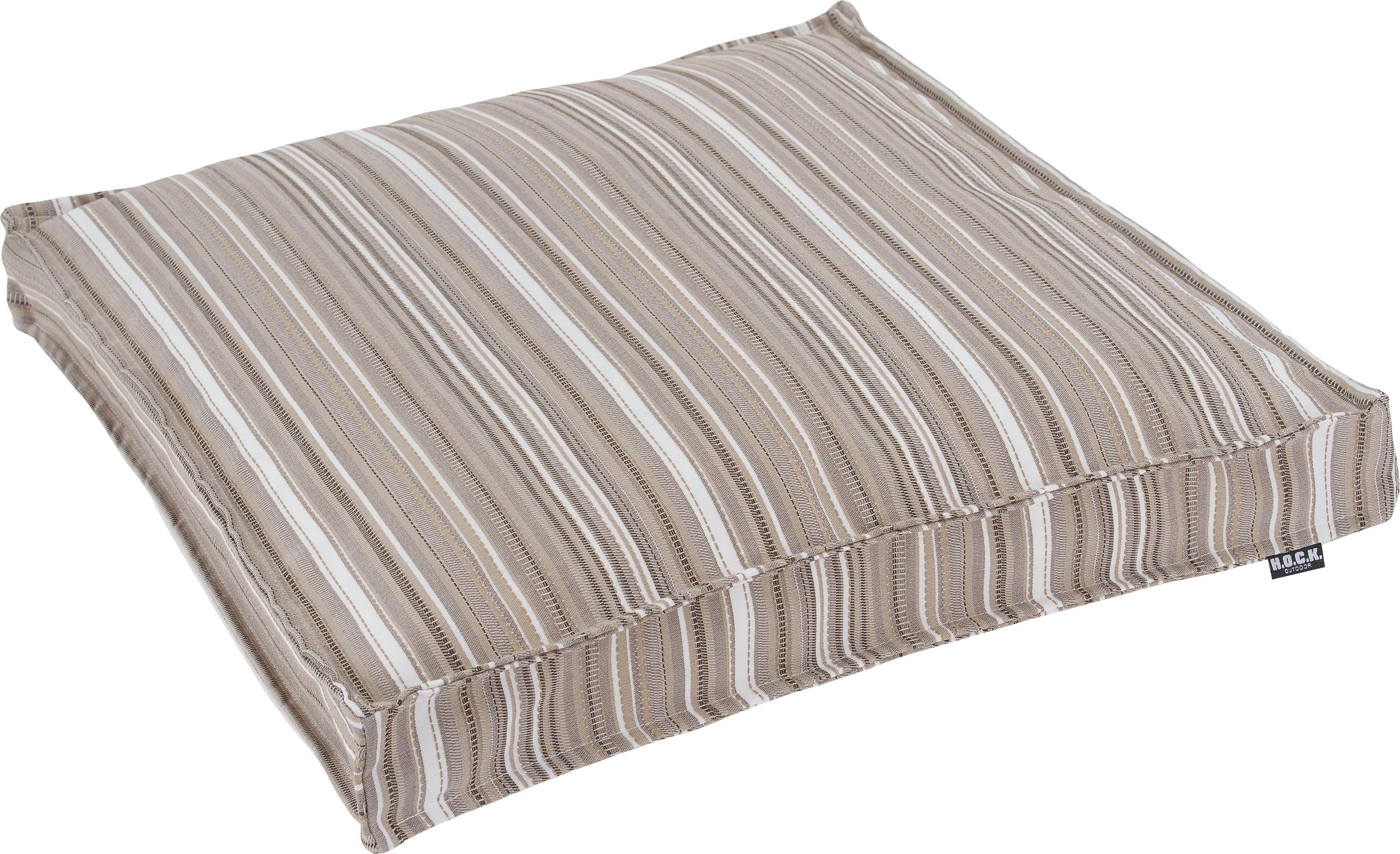 Streifen H.O.C.K. beige/creme Yucatan bunten mit Sitzkissen Outdoor,