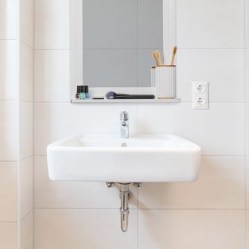 relaxdays Badspiegel Badspiegel mit Ablage