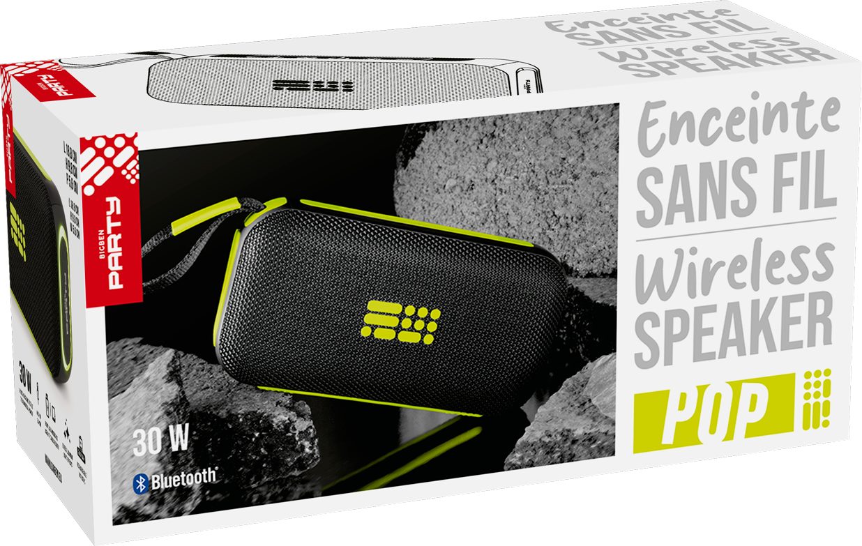 BigBen PARTY Sporty [black/yellow] Bluetooth-Lautsprecher