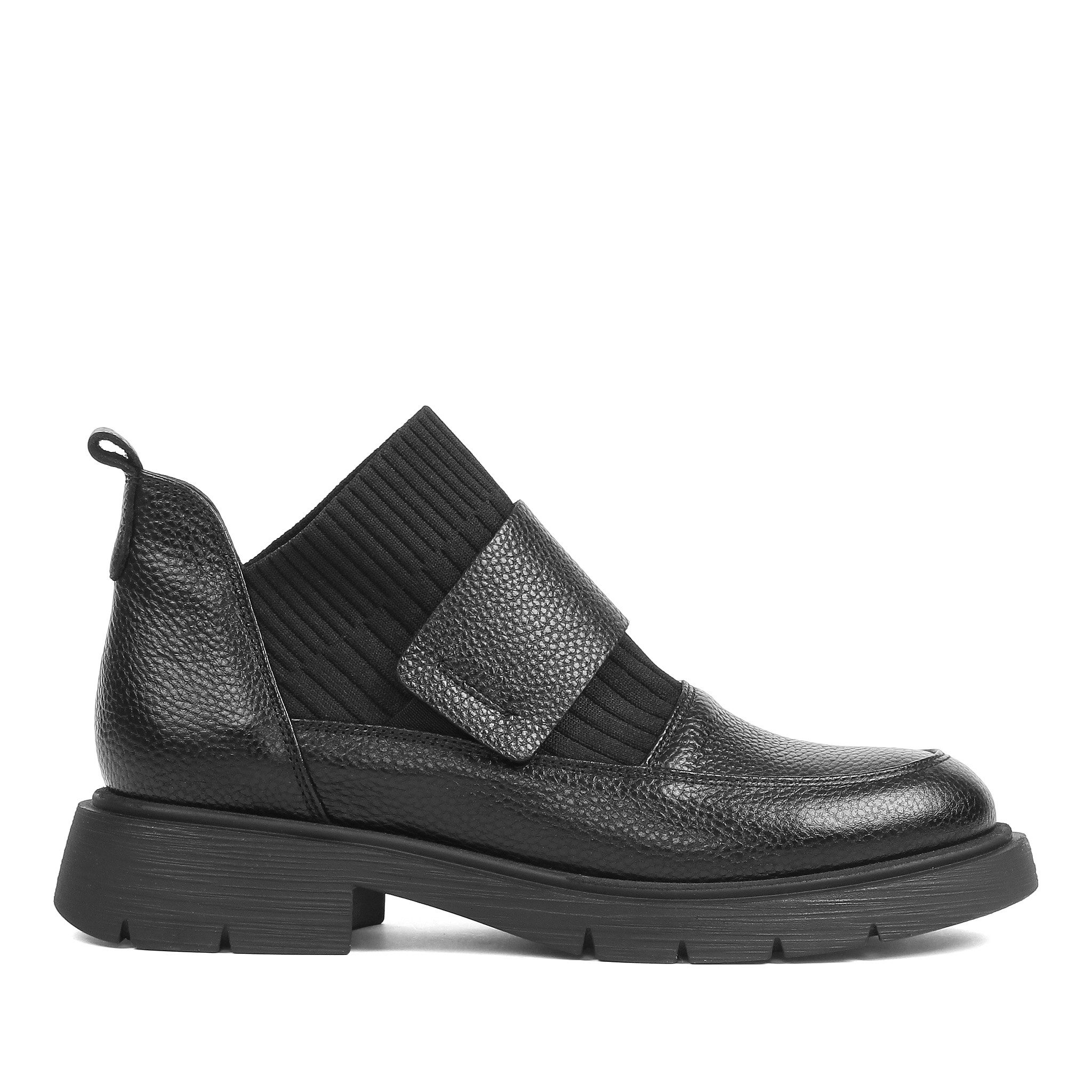 Celal Gültekin Plateau Blockabsatz Warmfutter Schlupfstiefel Loafer-Stil Damen Schlupfstiefel Stretch-Einsatz, Klettverschluss, …