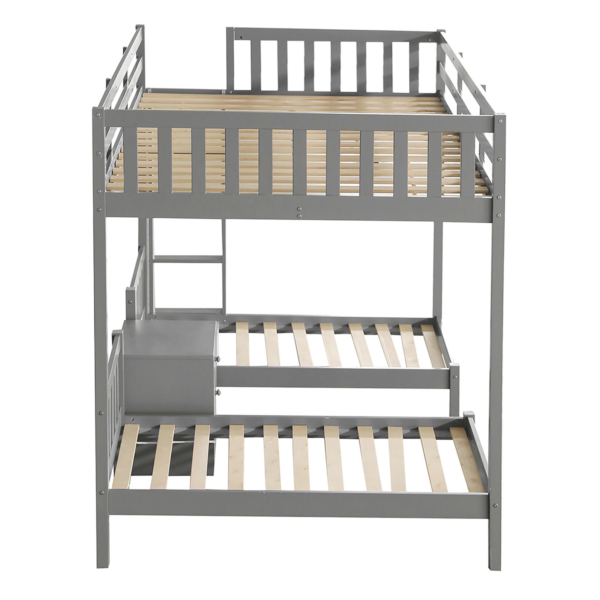 REDOM Bett Kinderbett, (mit 70 Matratze Nachttisch, enthalten grau cm 140 cm), 140 Kinderhochbett Über 3-in-1 x 140 nicht x cm 200 x Gästebett, 70