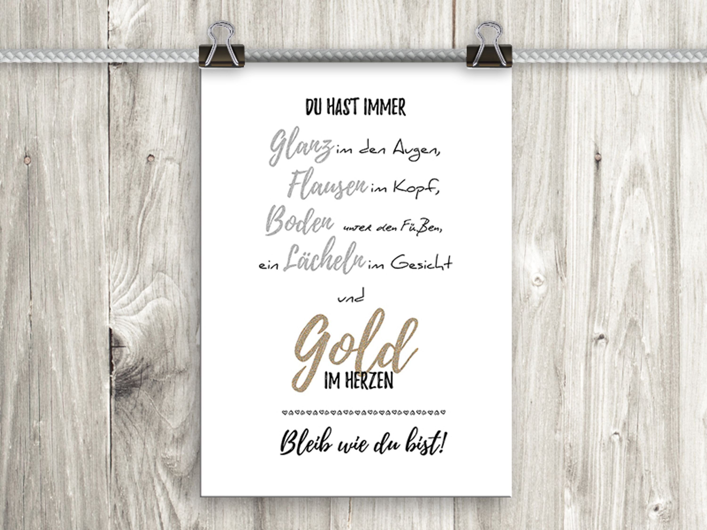 artissimo Poster Poster mit Spruch DinA4 Bild Sprüche Text Geschenk -Idee Danke sagen, Zitate und Sprüche: Danke