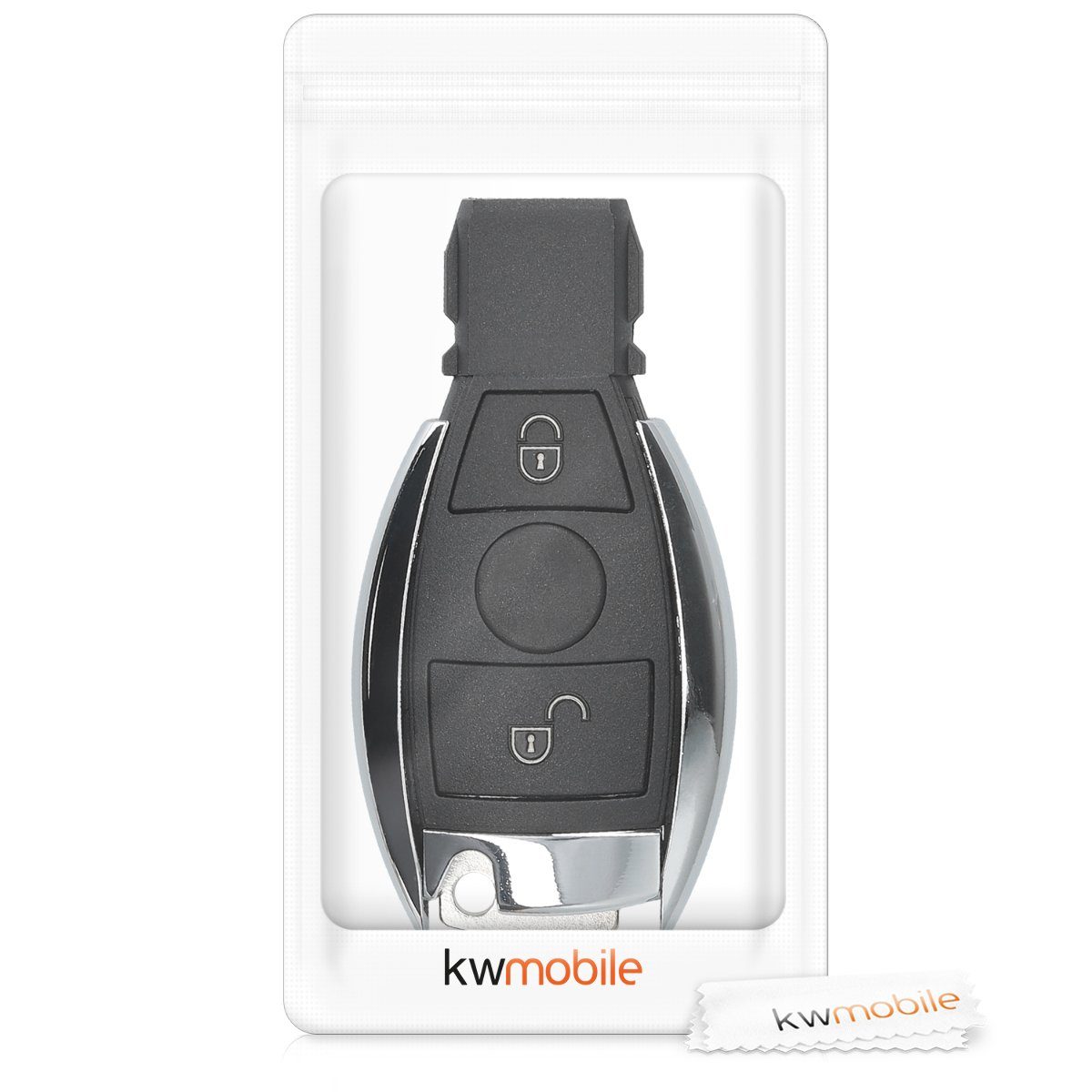 Benz kwmobile - Schlüsselgehäuse Auto Autoschlüssel, Schlüsseltasche Transponder Elektronik für ohne Gehäuse Batterien Mercedes