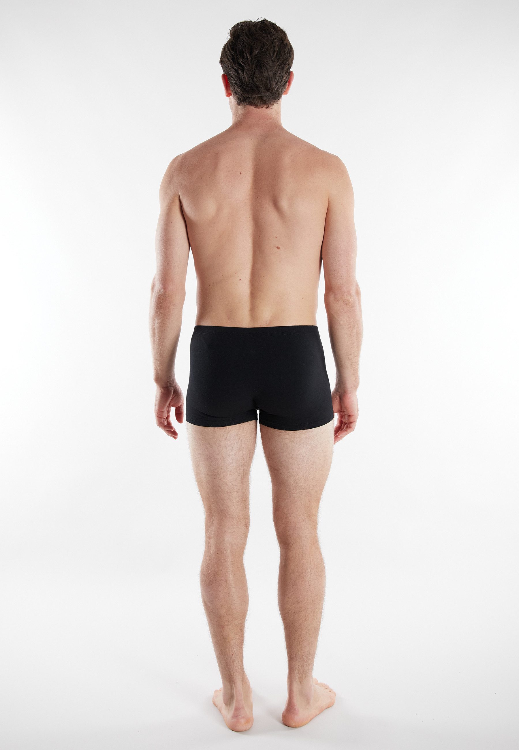 CECEBA Boxershorts CECEBA Herren Short-Pants schwarz uni 5er Pack (5-St)