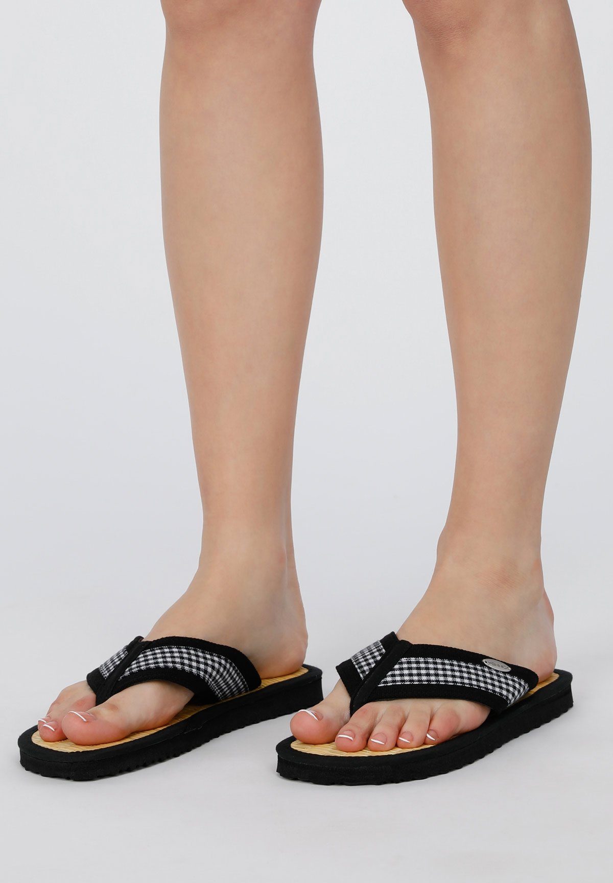 VISTA-Y gegen Binsen-Fußbett Wellness-Zimtfüllung, Zimtlatschen, Hornhaut mit CINNEA Fußschweiß und Sandale und handgefertigt,