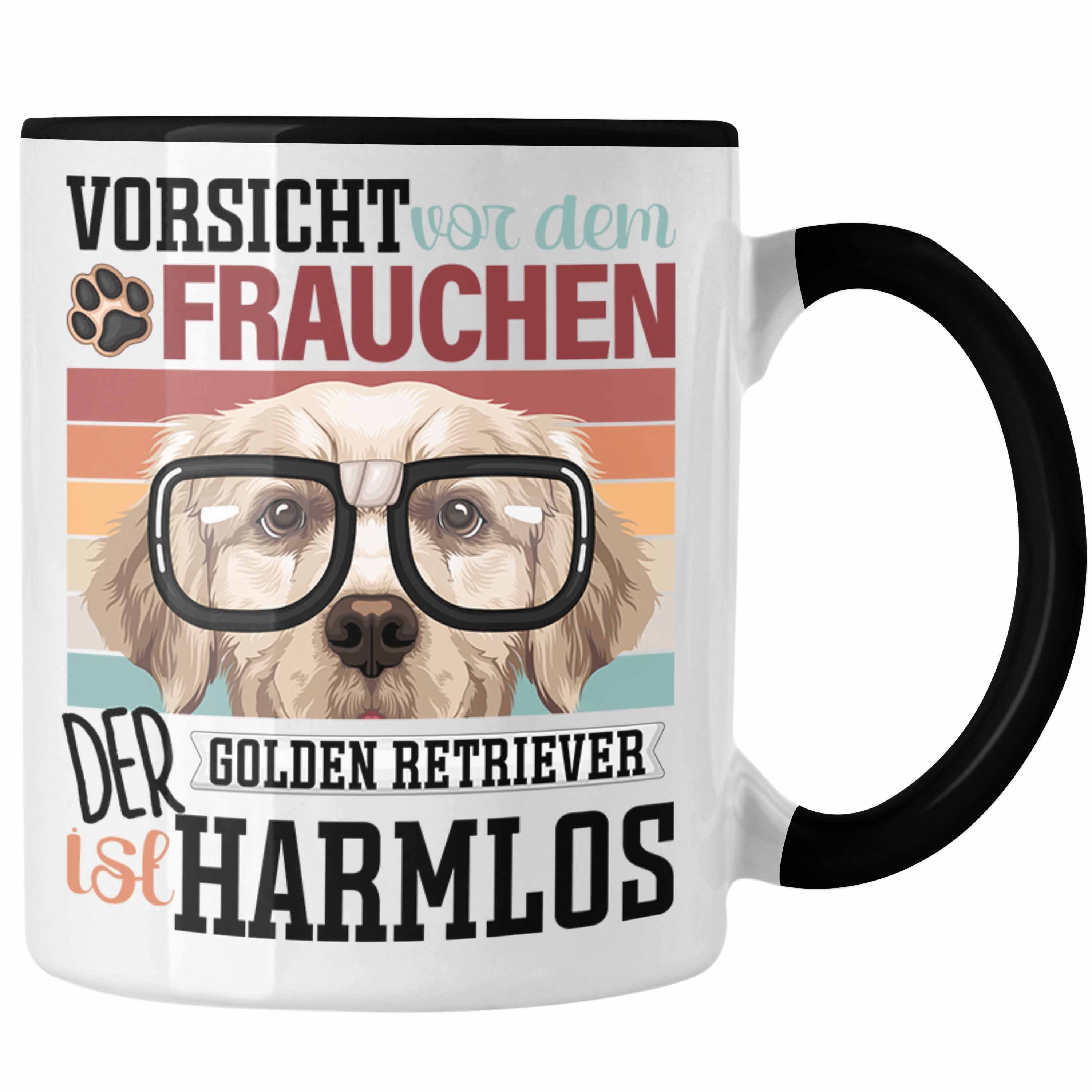 Trendation Tasse Golden Retriever Besitzerin Frauchen Lustiger Geschenk Spruch Tasse Schwarz Ge