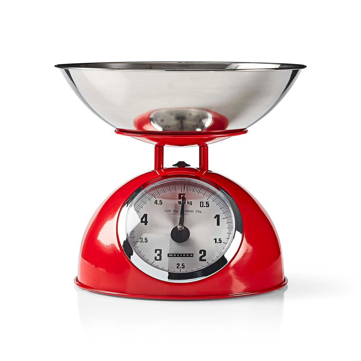 MELISSA Küchenwaage 16310239, (1-tlg), Metallgehäuse, abnehmbare Schale, maximale Tragkraft 5 kg