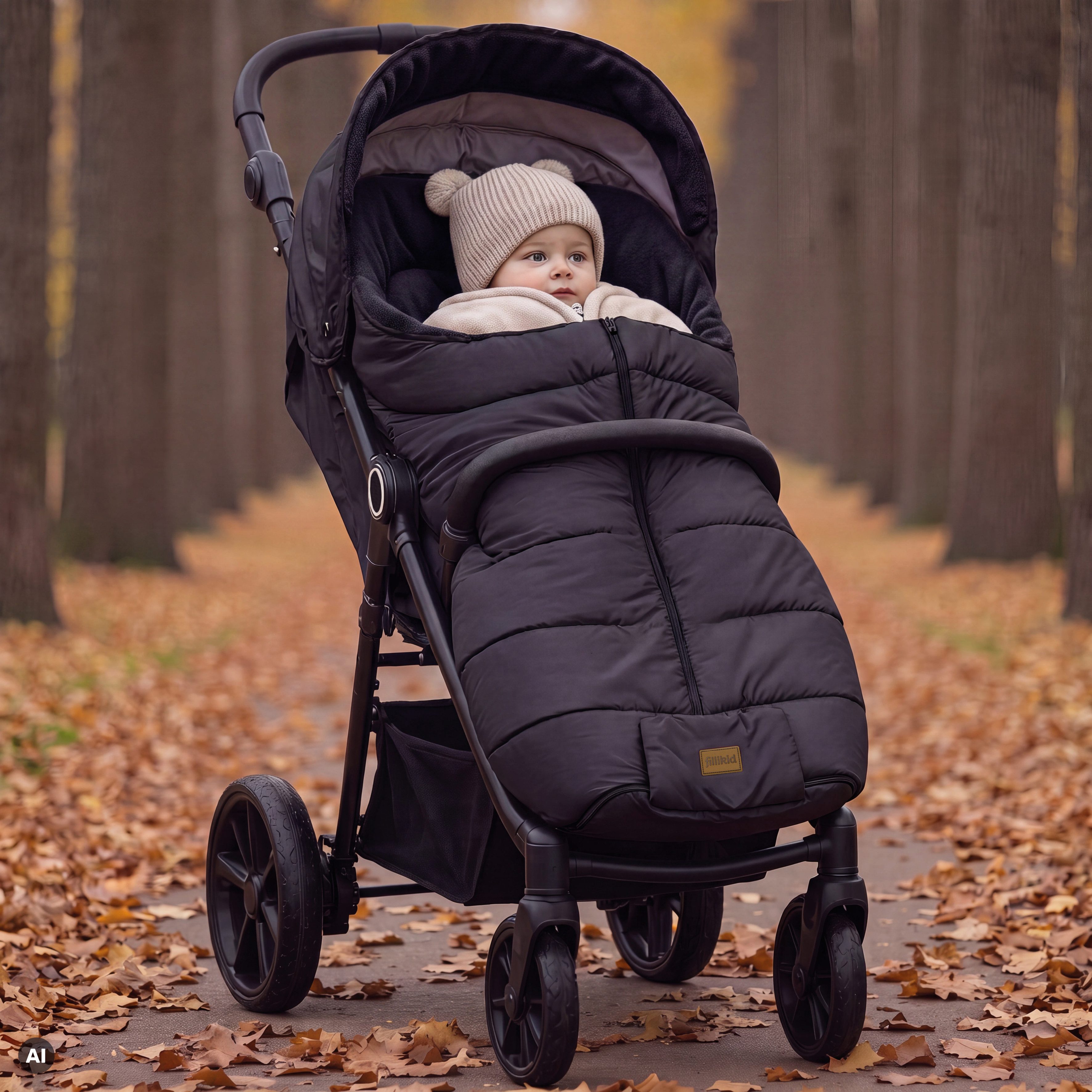 Fillikid Fußsack Eco Big Winterfußsack, schwarz – Bild 2 von 5